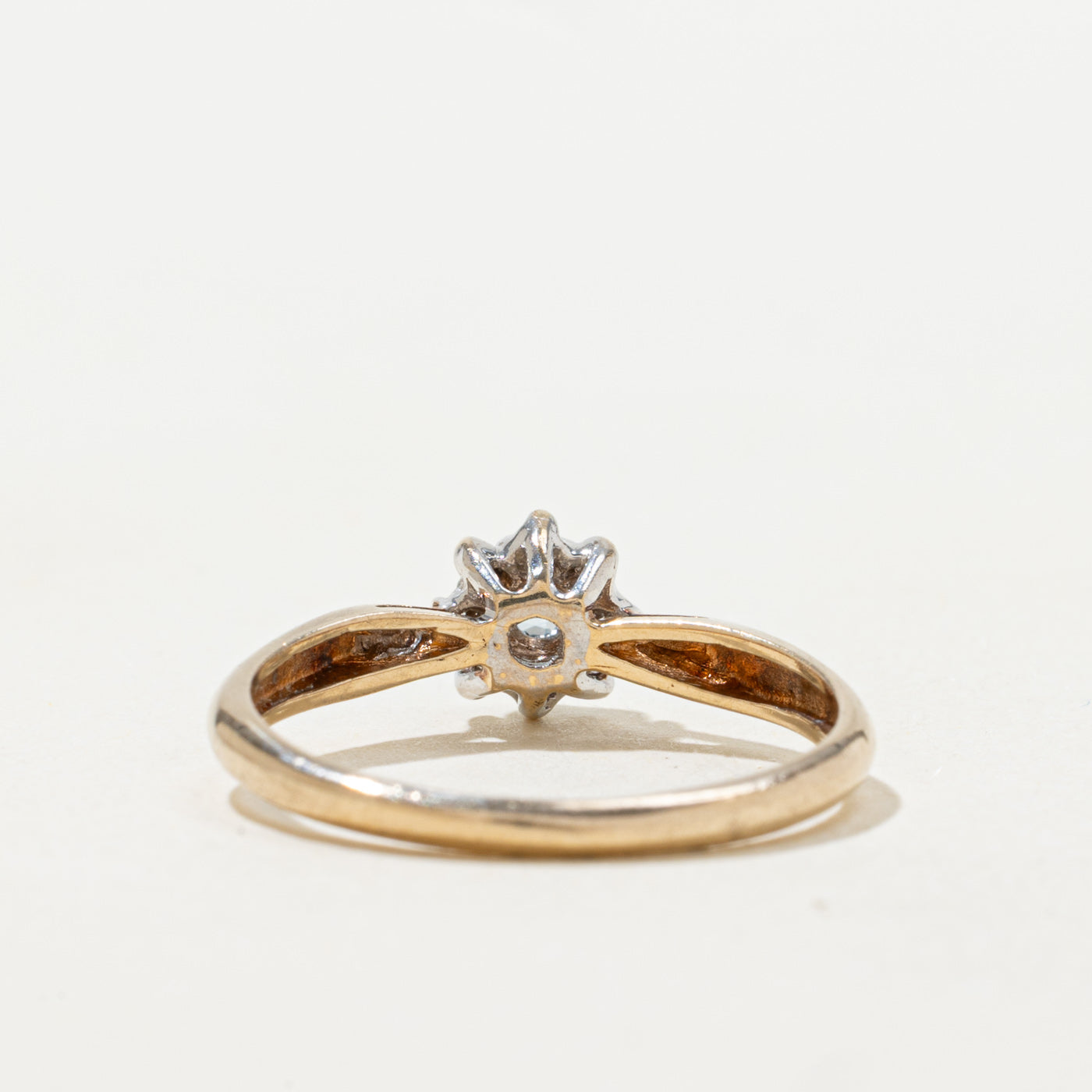 Aquamarine & Diamond Petal Ring | 0.08ct, 0.02ctw | SZ 6.25 |