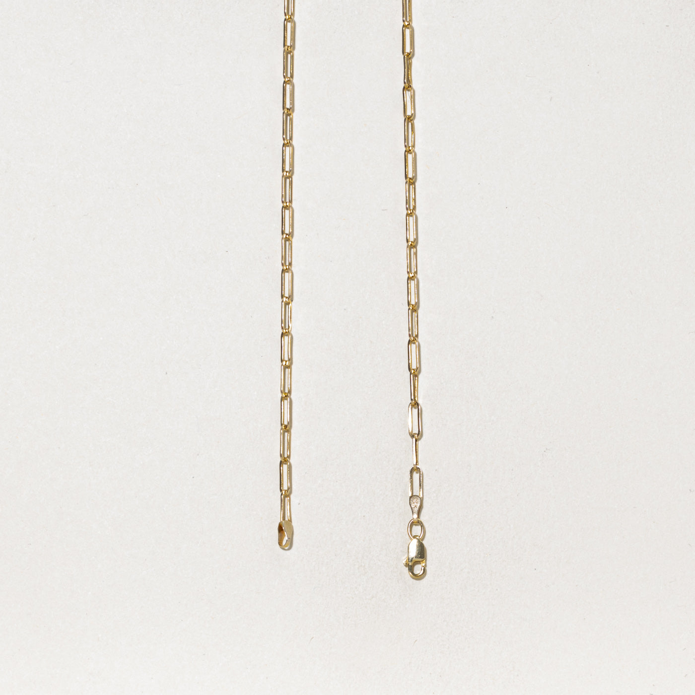 10k Yellow Gold Paperclip Chain | 20"