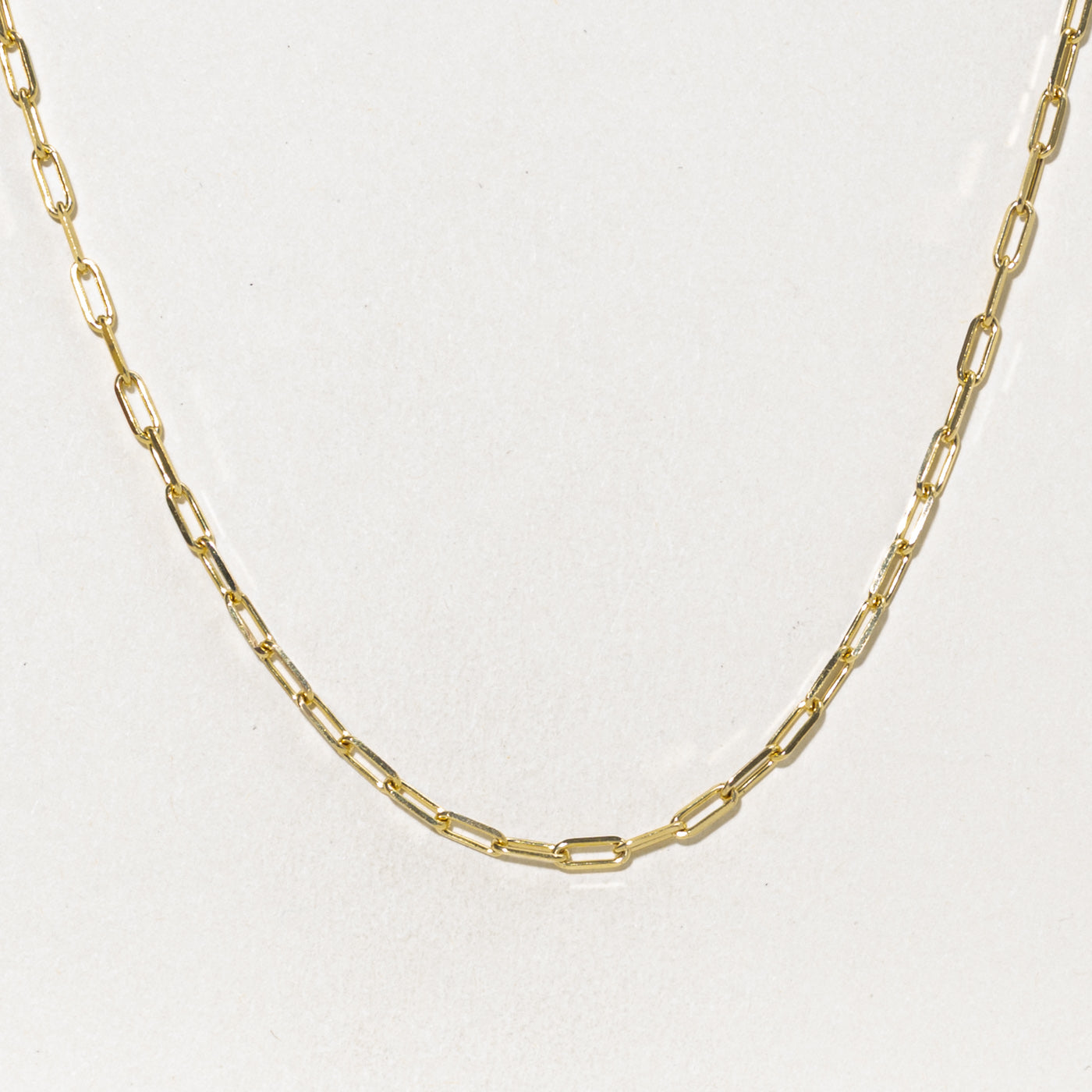 10k Yellow Gold Paperclip Chain | 2.75mm | 18"