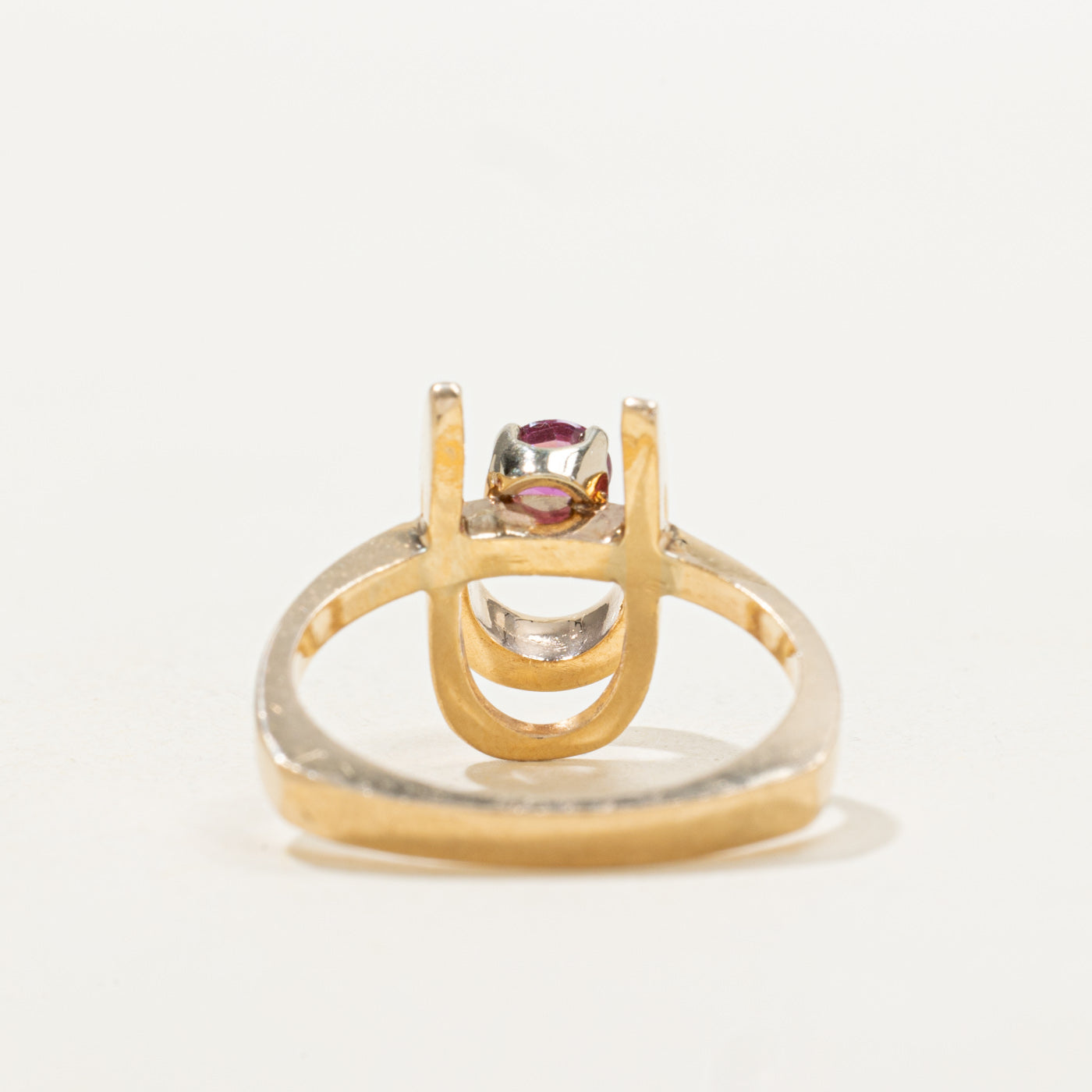 Synthetic Ruby Geometric Cocktail Ring | 0.24ct | SZ 6.0 |