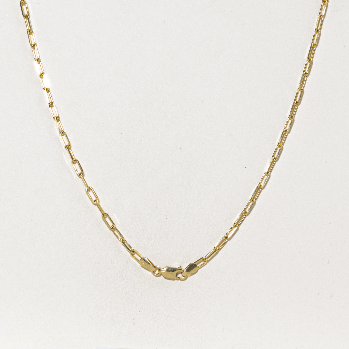 10k Yellow Gold Paperclip Chain | 2.75mm | 18"
