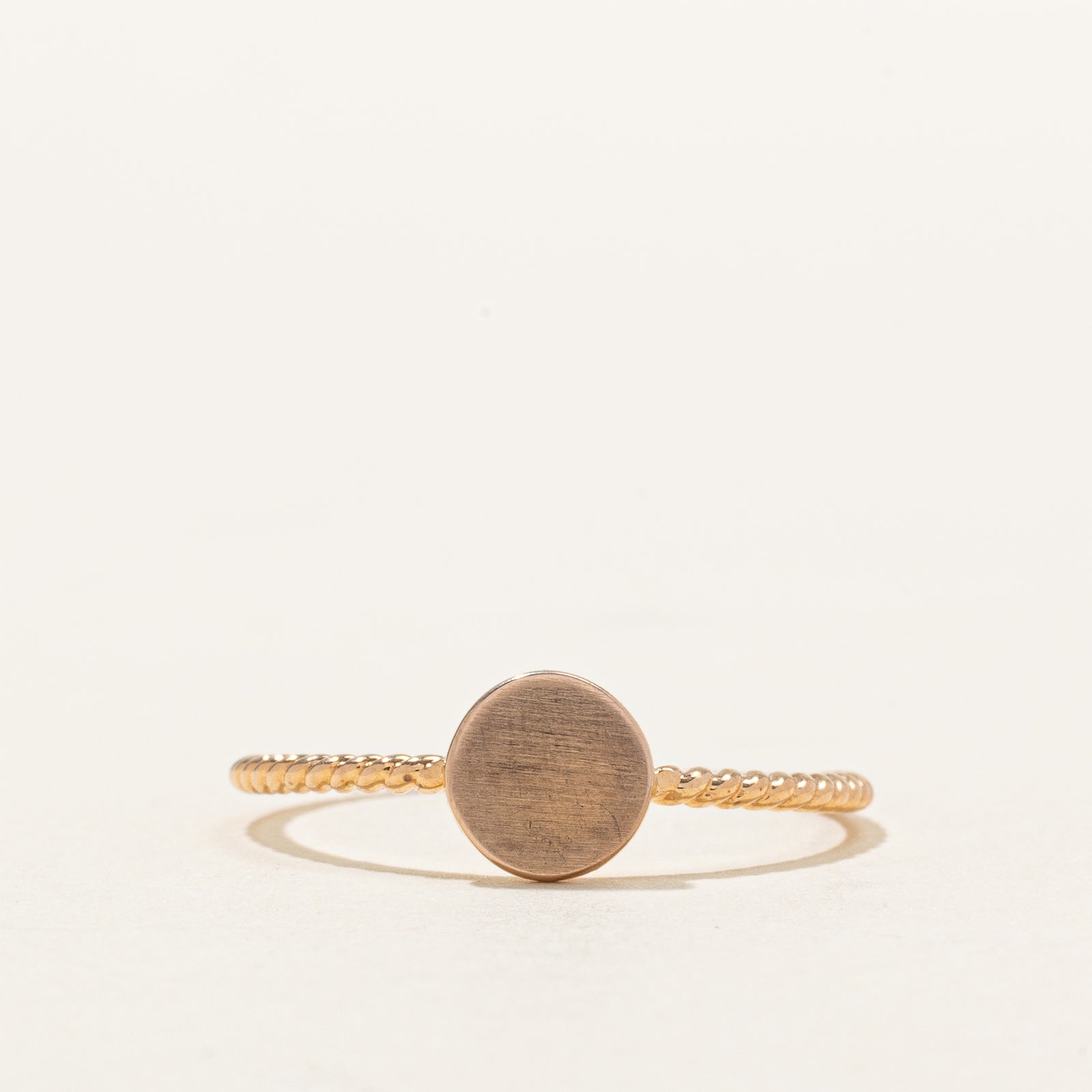 18k Rose Gold Flat Circle Ring | SZ 6.75