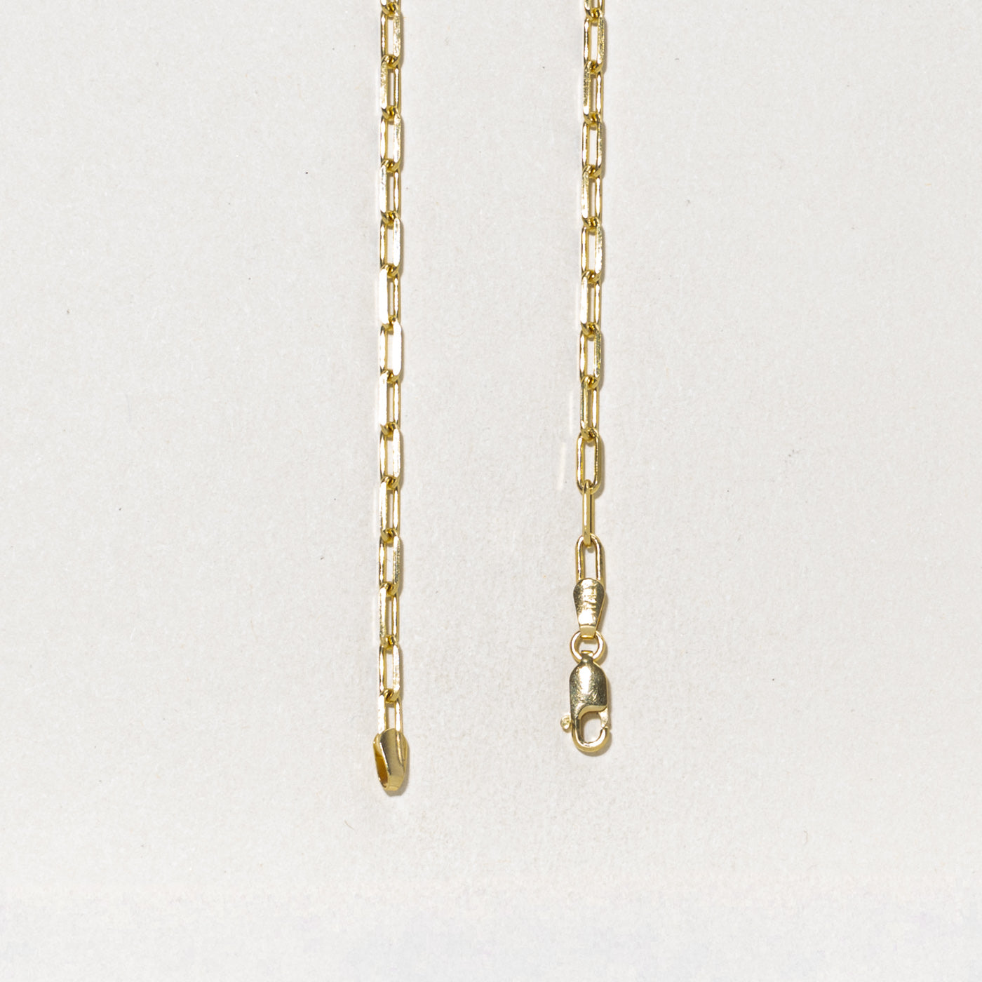 10k Yellow Gold Paperclip Chain | 2.75mm | 18"