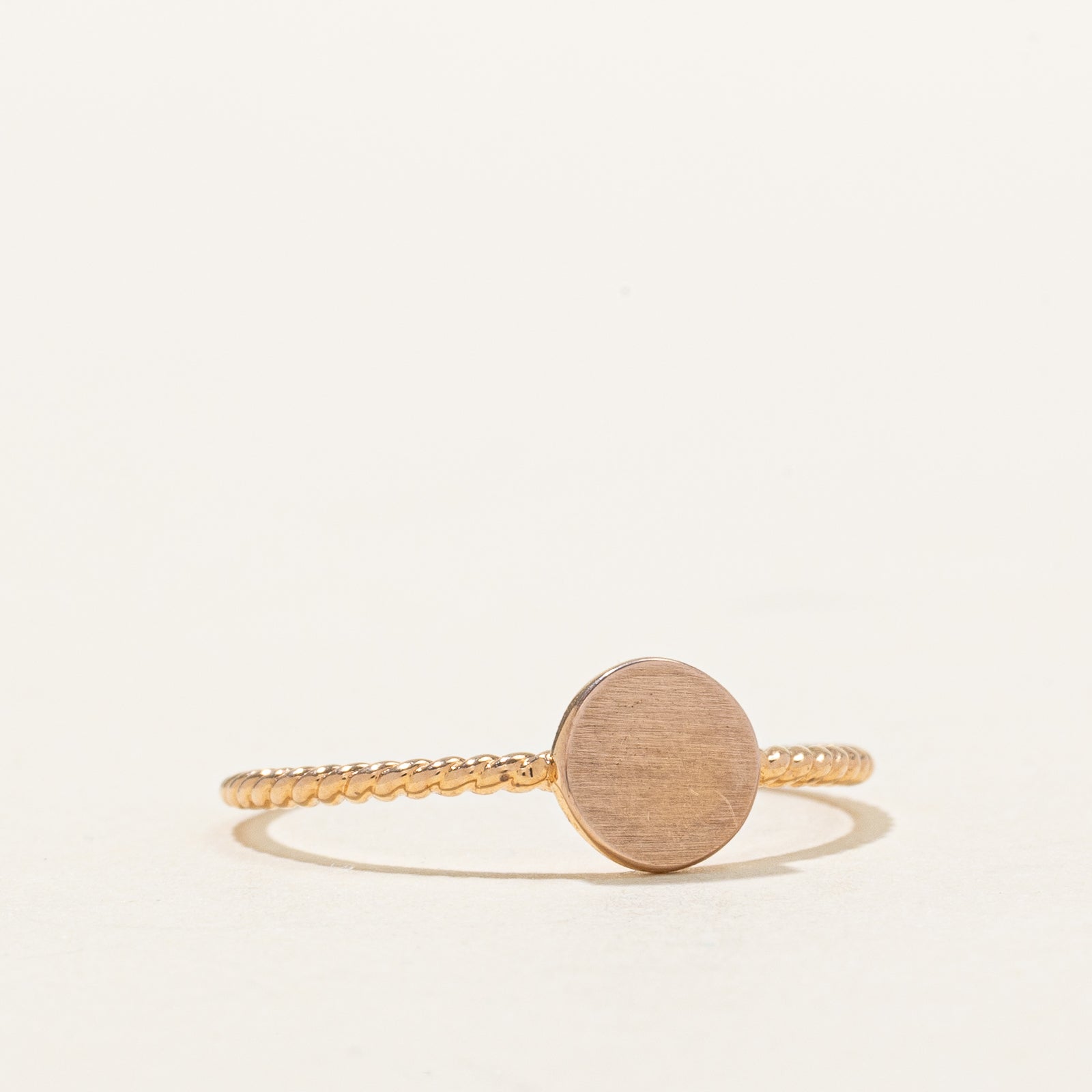 18k Rose Gold Flat Circle Ring | SZ 6.75