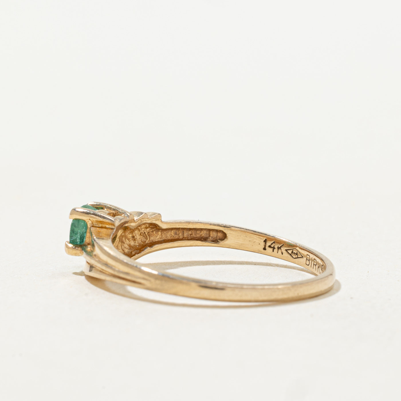 'Birks’ Solitaire Emerald Ring | 0.16ct | SZ 6.0 |