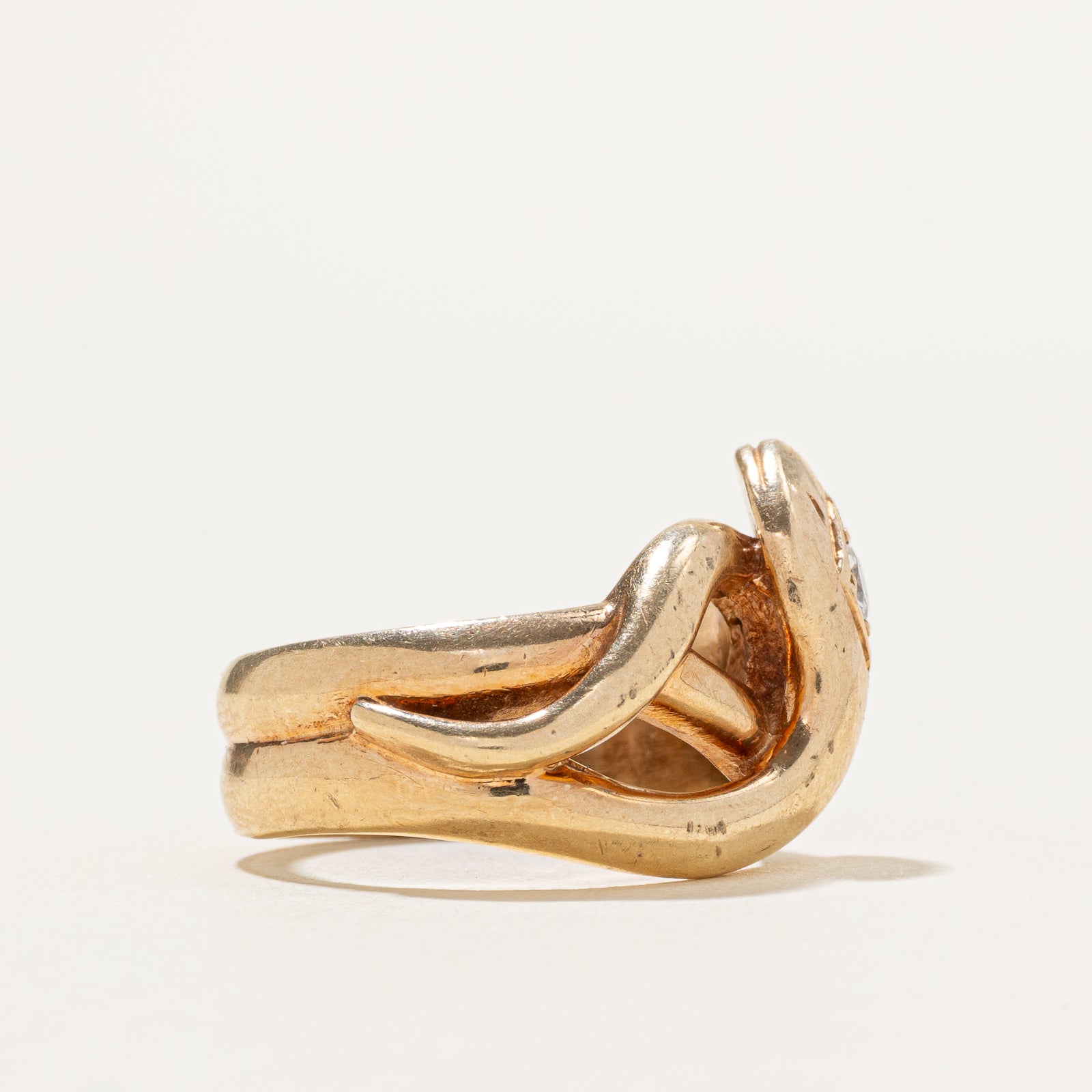 'Birks' Snake Diamond Twisted Ring | 0.12ct | SZ 5.25