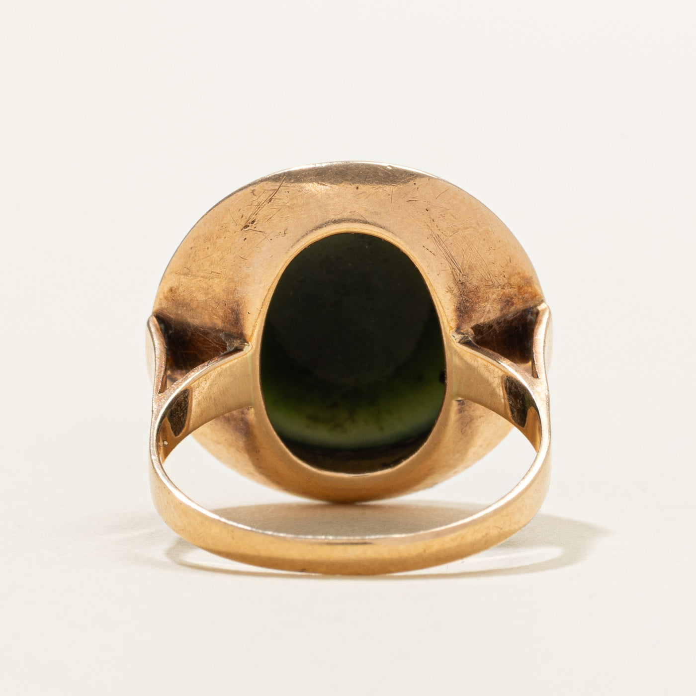 Cabochon Nephrite Jade Cocktail Ring | 10.00ct | SZ 6.25