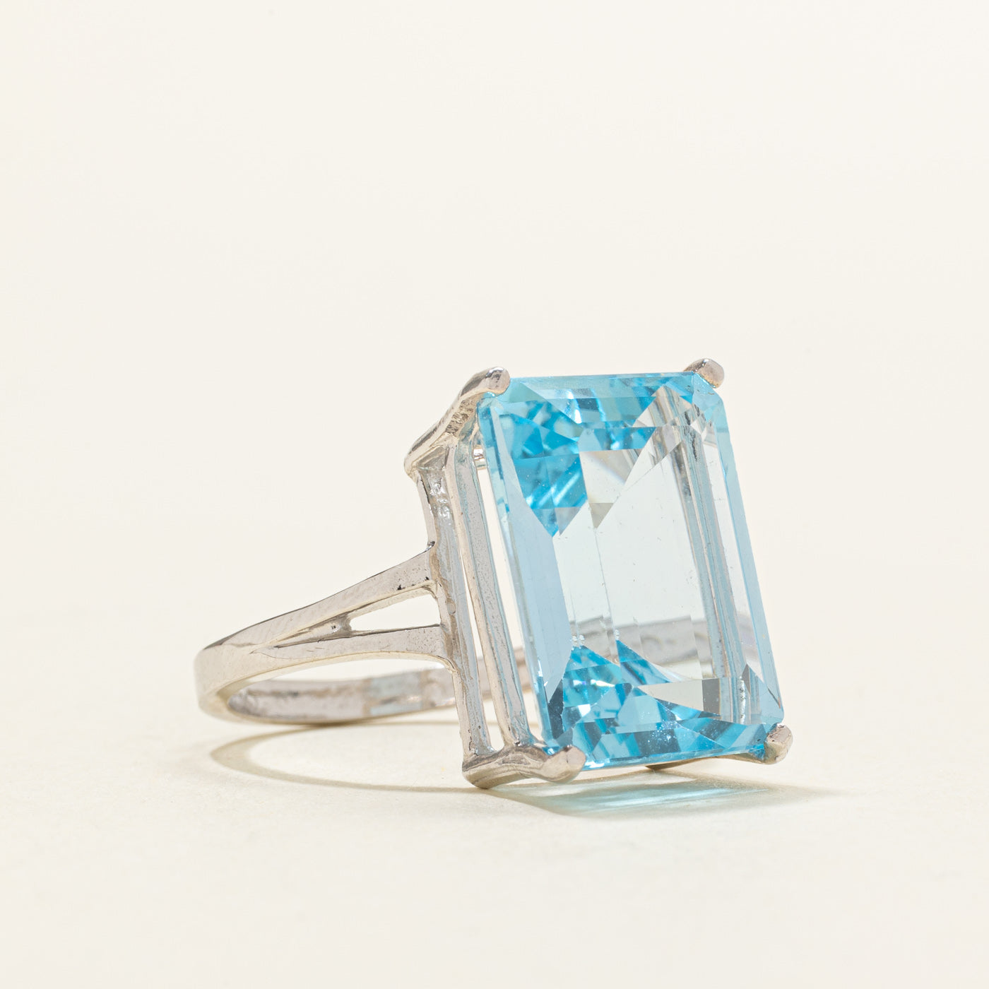 Emerald Cut Topaz Cocktail Ring | 12.00ct | SZ 6.5