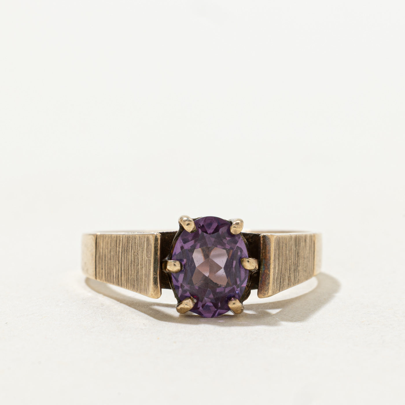 Synthetic Sapphire Textured Ring | 1.10ct | SZ 8.0 |
