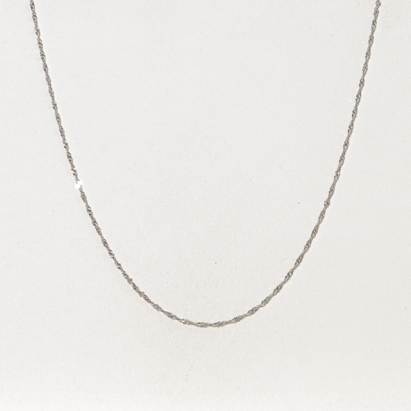14k White Gold Singapore Chain | 20"