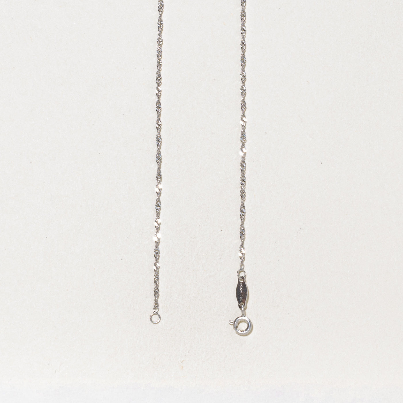 14k White Gold Singapore Chain | 20"