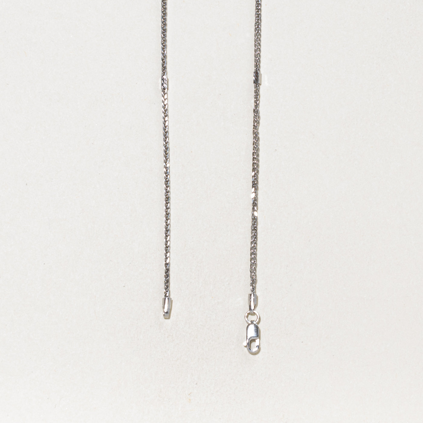 14k White Gold Foxtail Chain | 1.50mm | 17"