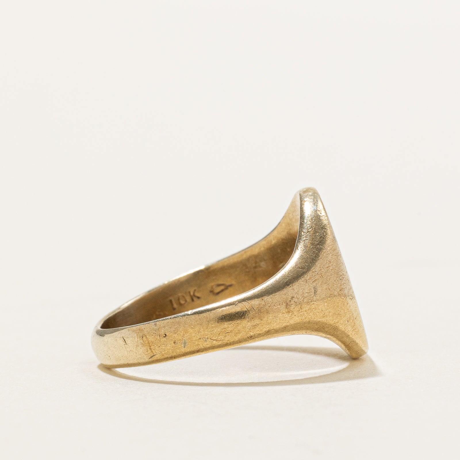 10k Yellow Gold "ABC" Initial Signet Ring | SZ 6.25