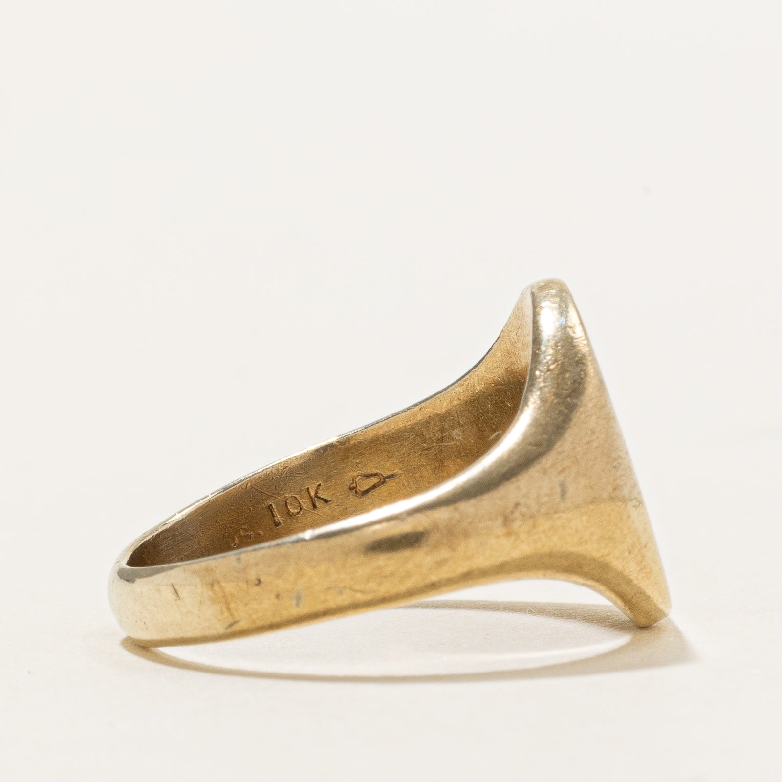 10k Yellow Gold "ABC" Initial Signet Ring | SZ 6.25
