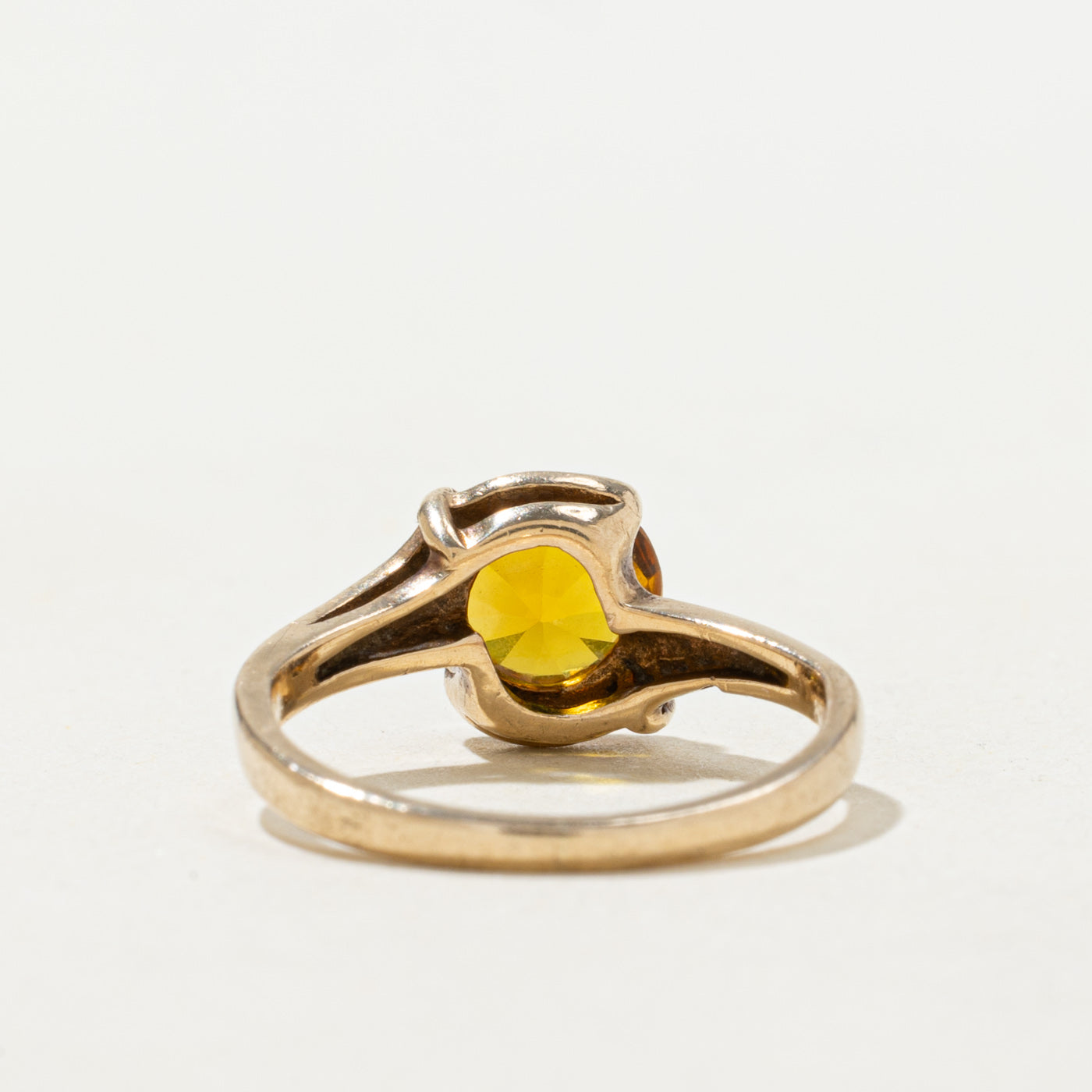 Solitaire Synthetic Sapphire Bypass Ring | 1.3ct | SZ 3.5 |