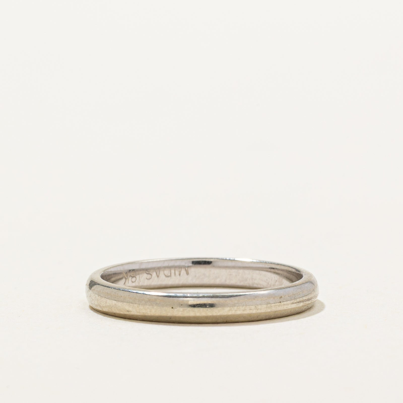 18k White Gold Thin Band | 2.3mm | SZ 4.25