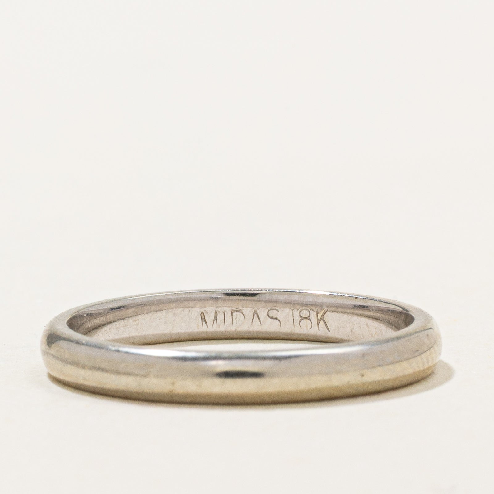 18k White Gold Thin Band | 2.3mm | SZ 4.25