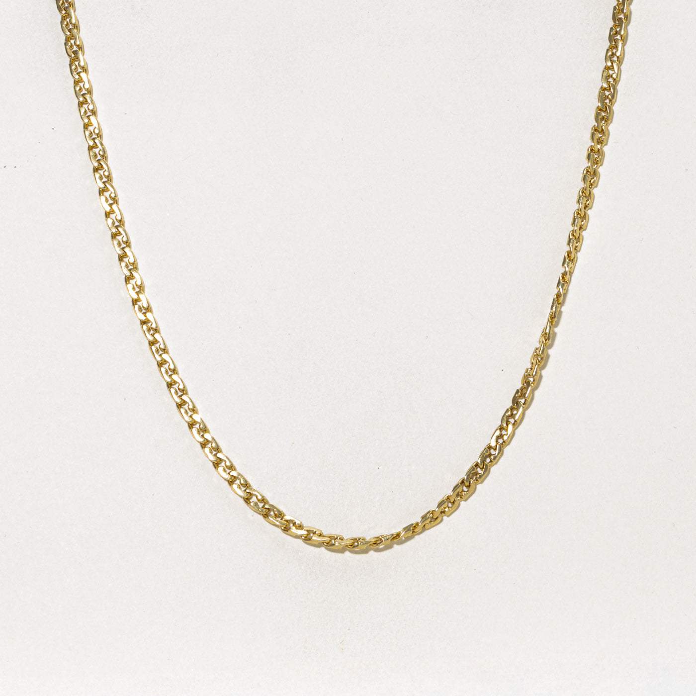 18k Yellow Gold Modified Curb Link Chain | 3.80mm | 19.75"