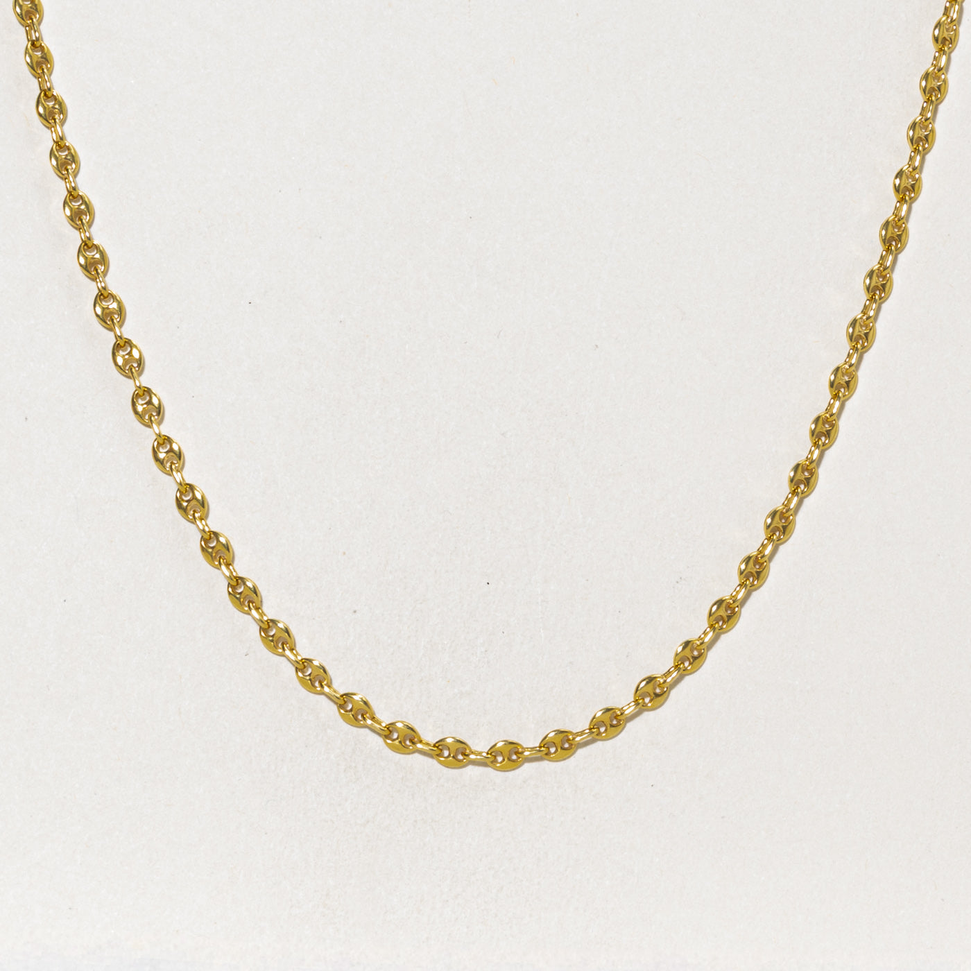 18k Yellow Gold Puffed Anchor Chain | 3.50mm | 19.75"