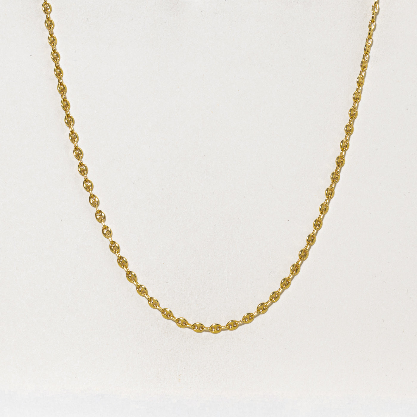 18k Yellow Gold Puffed Anchor Chain | 3.50mm | 19.75"