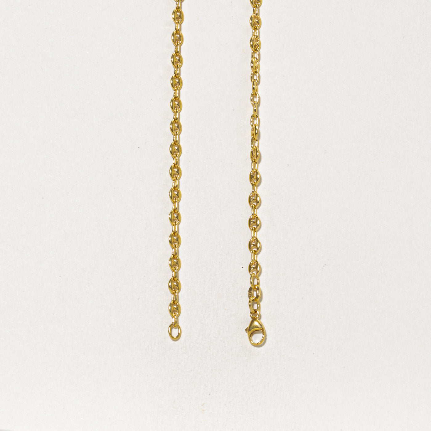 18k Yellow Gold Puffed Anchor Chain | 3.50mm | 19.75"