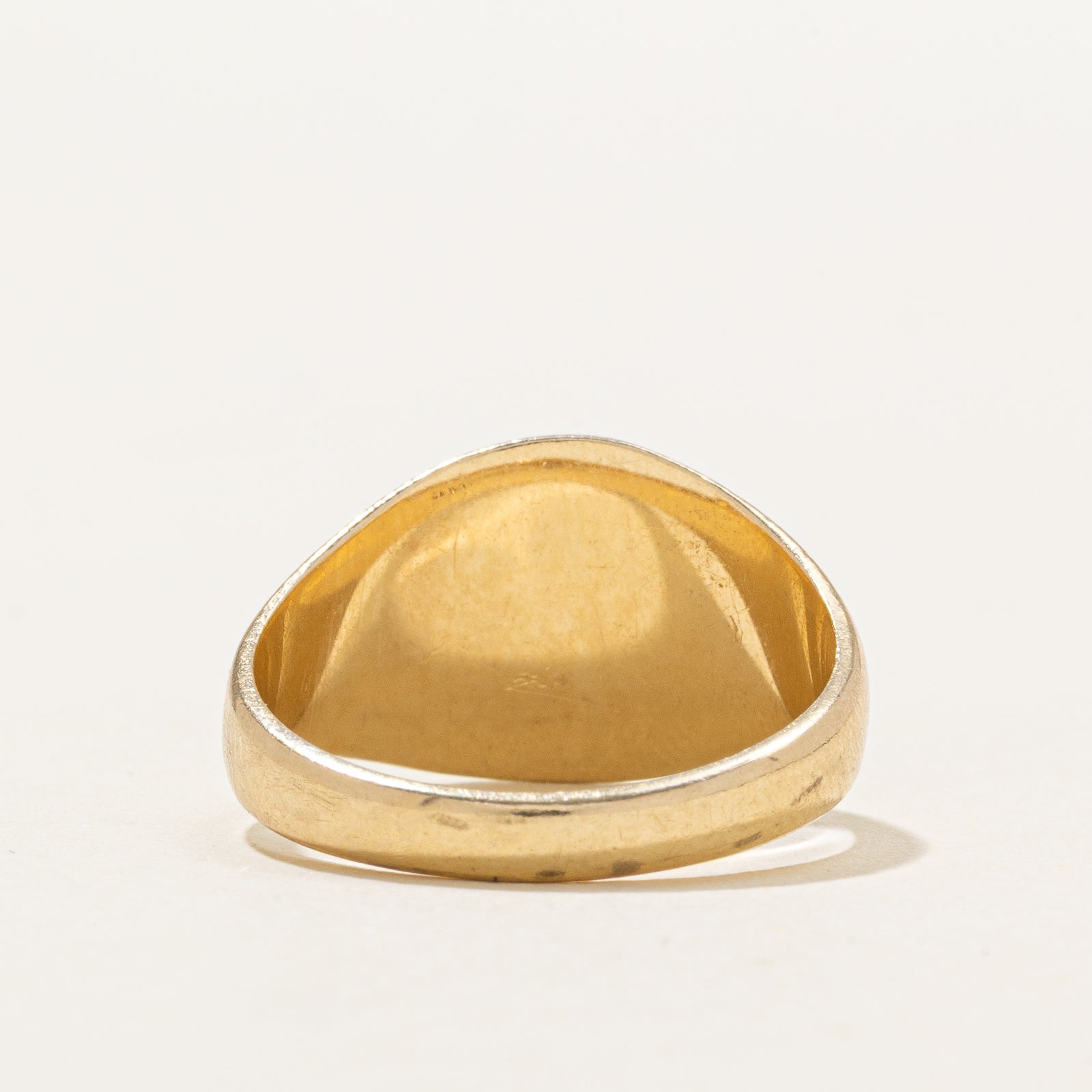 14K Yellow Gold Nautical Helm Signet Ring | SZ 7