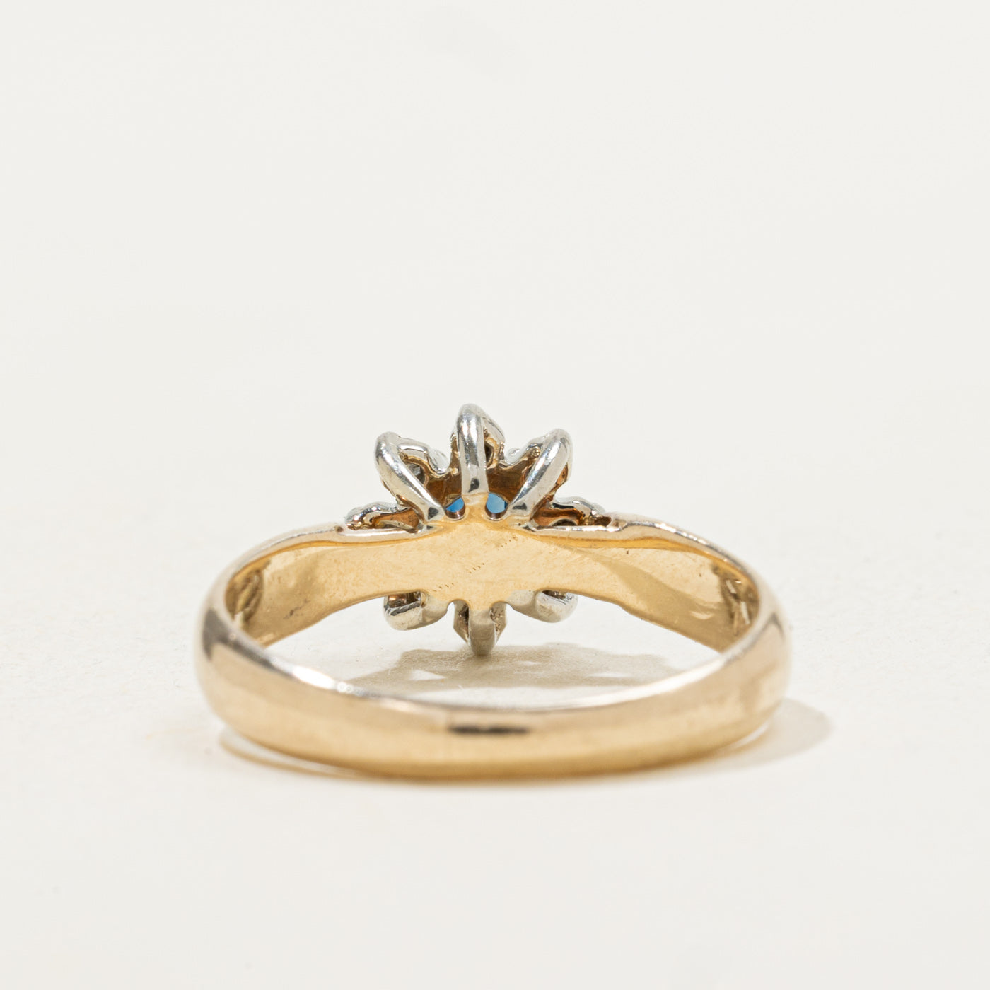 Sapphire & Diamond Petal Halo Ring | 0.18ct, 0.08ctw | SZ 5.75 |