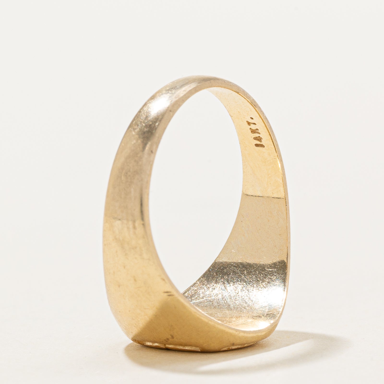 14K Yellow Gold Nautical Helm Signet Ring | SZ 7