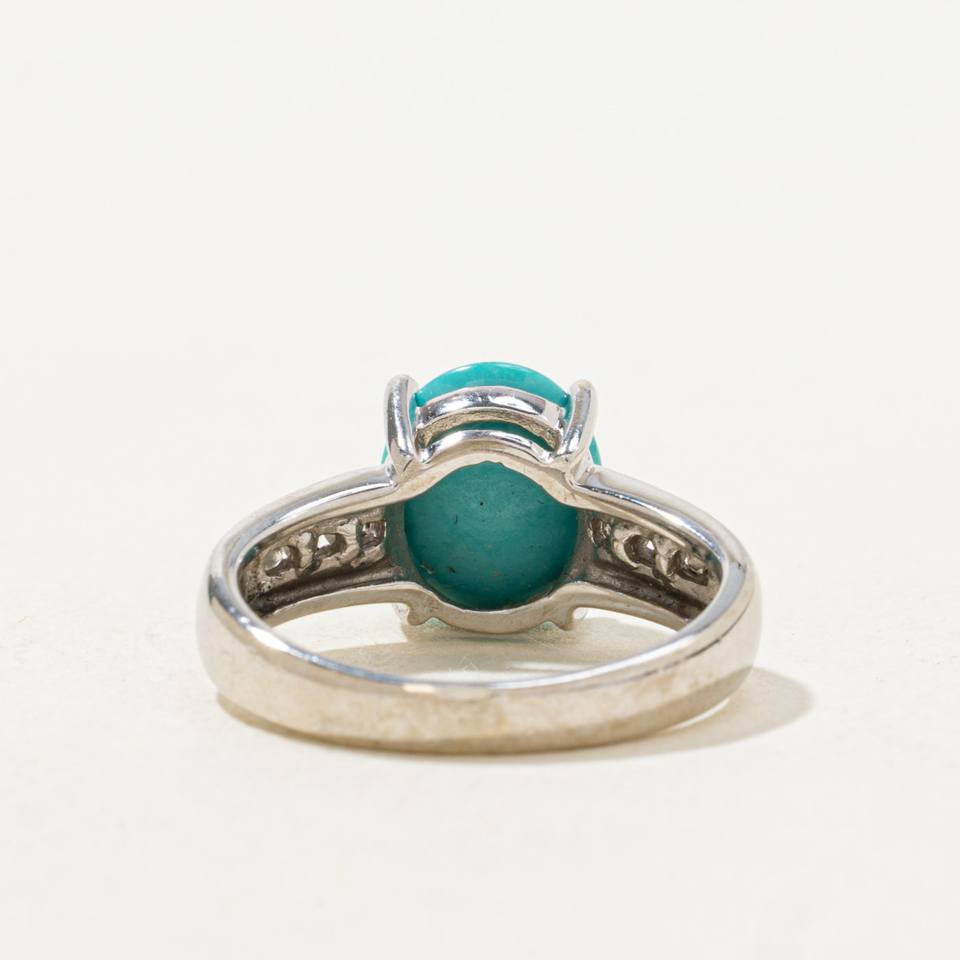 Turquoise & Diamond Accented Ring | 2.7ct, 0.1ctw | SZ 4.75 |