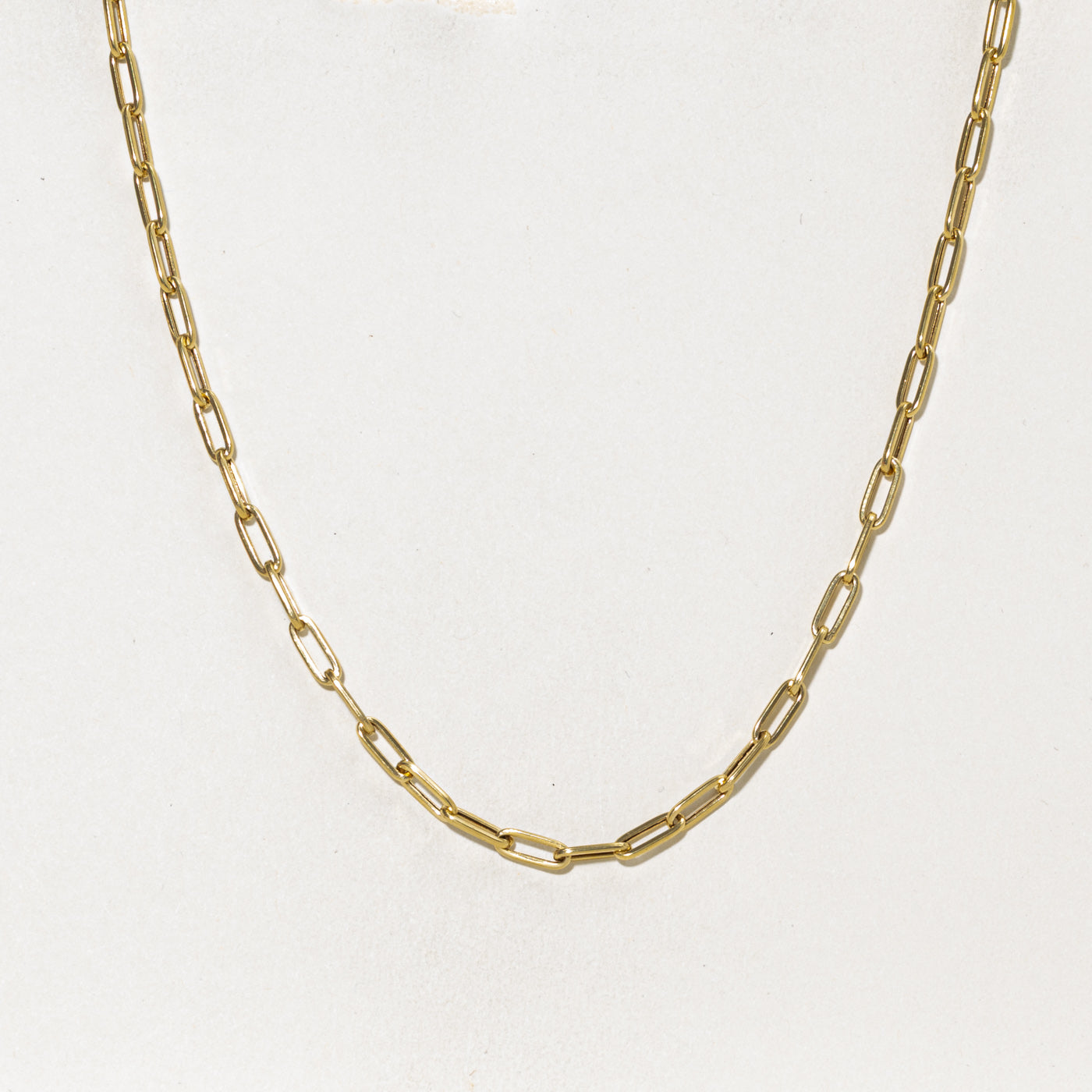 18k Yellow Gold Paperclip Chain | 3.65mm | 16.5"