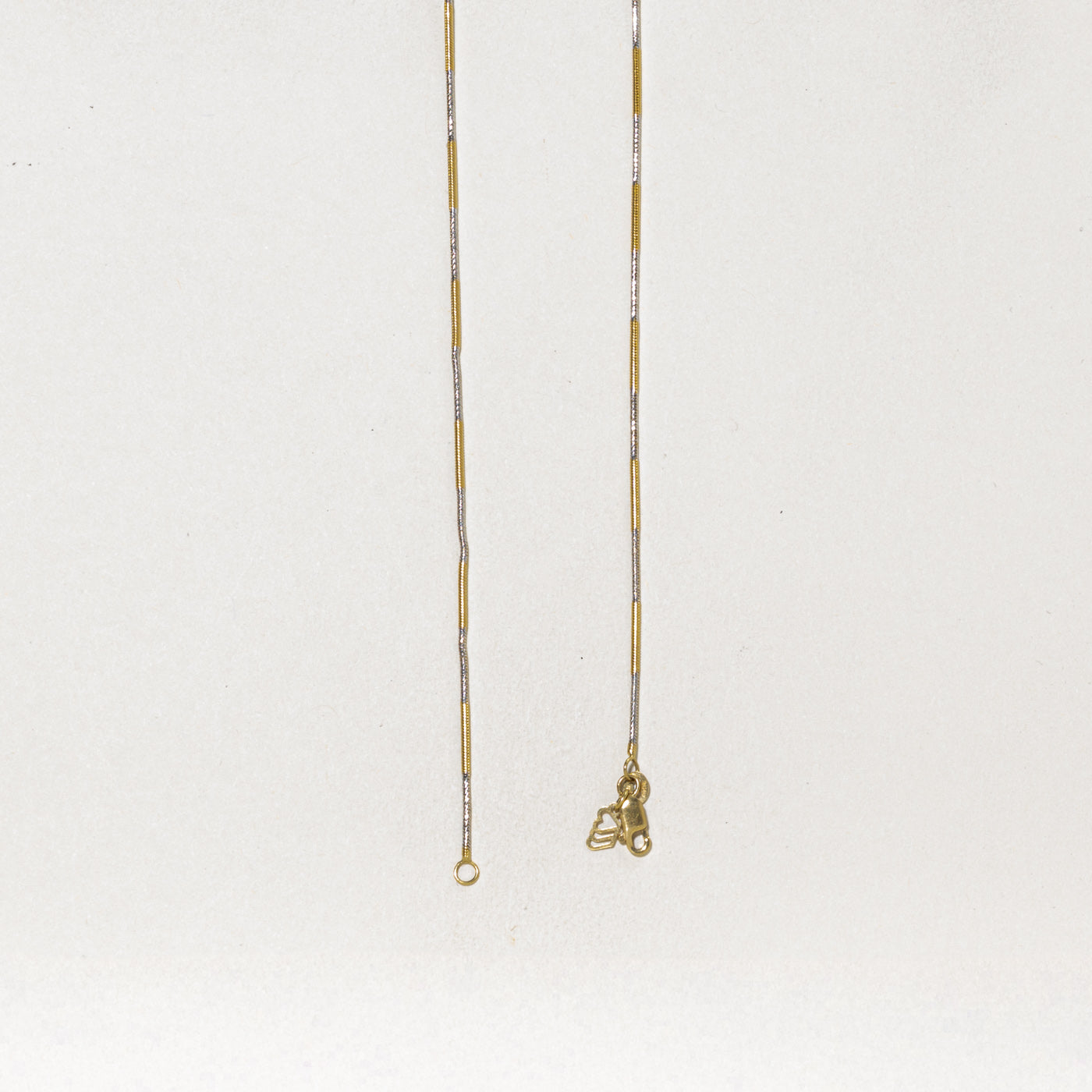 18k Two Tone Gold Snake Chain | 1.15mm | 16"