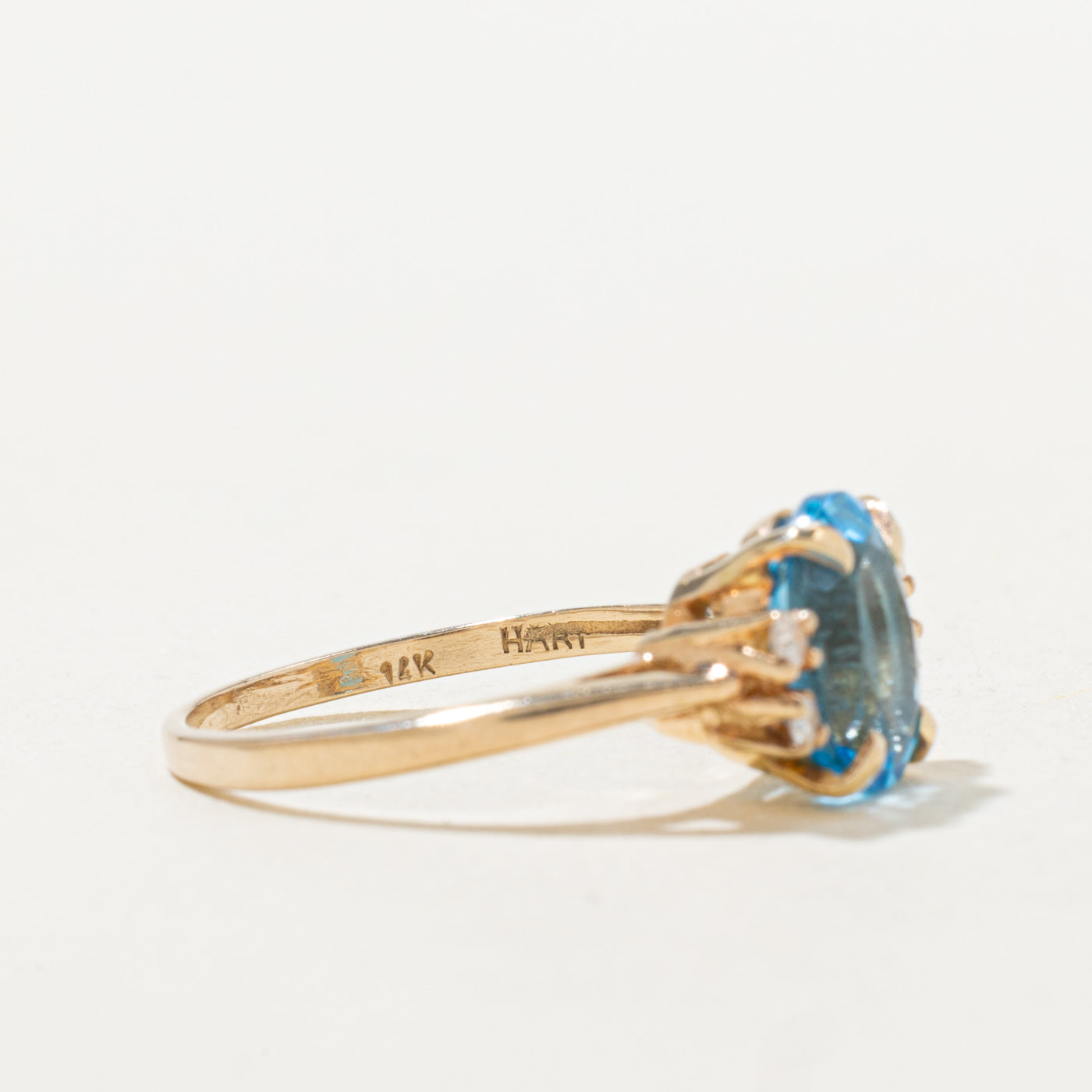 Blue Topaz & Diamond Accented Ring | 2.35ct, 0.04ctw | SZ 5.75 |