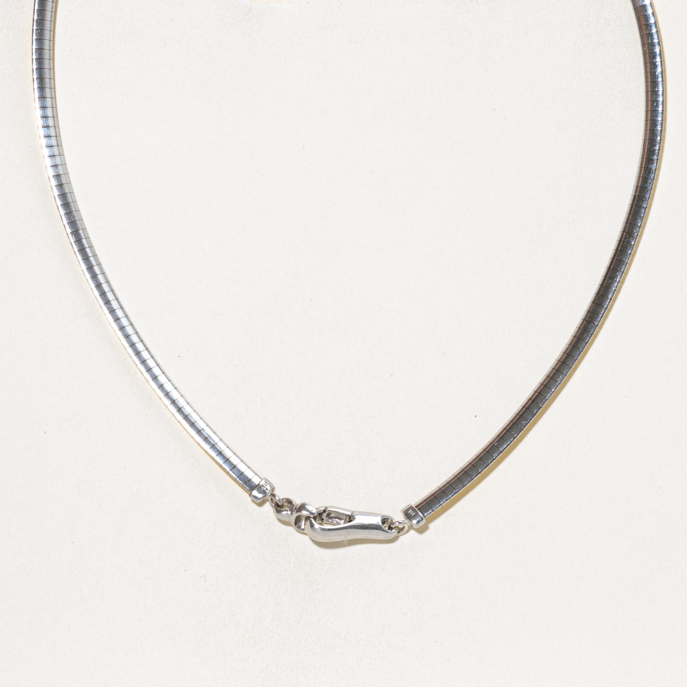 18k Two Tone Gold Omega Necklace | 4mm | 16"