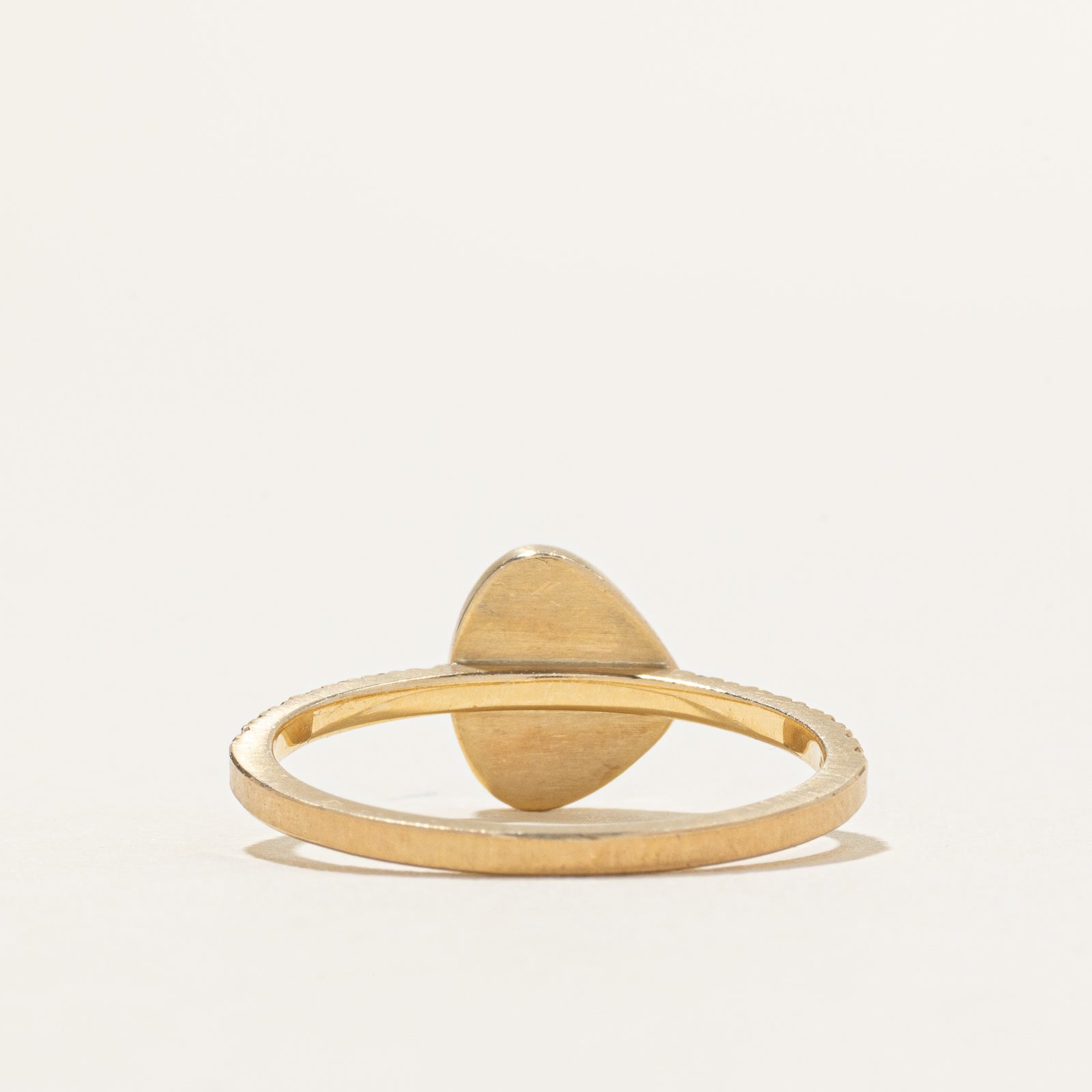 Pear Rose Cut Diamond Ring | 0.50ctw | SZ 6.5