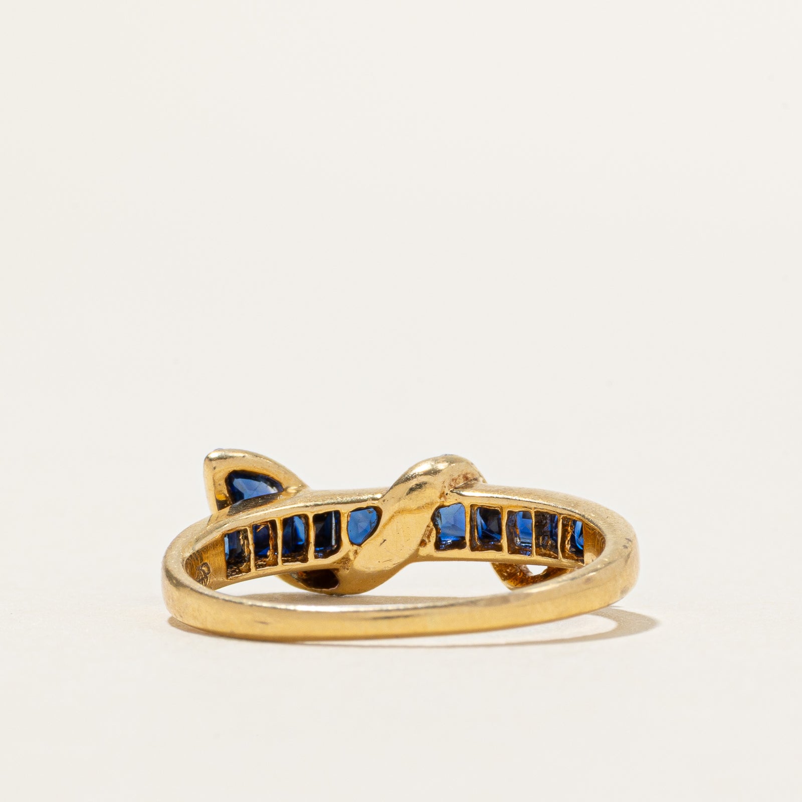 18k Sapphire & Diamond Snake Ring | 0.50ctw | 0.12ctw | SZ 6.75