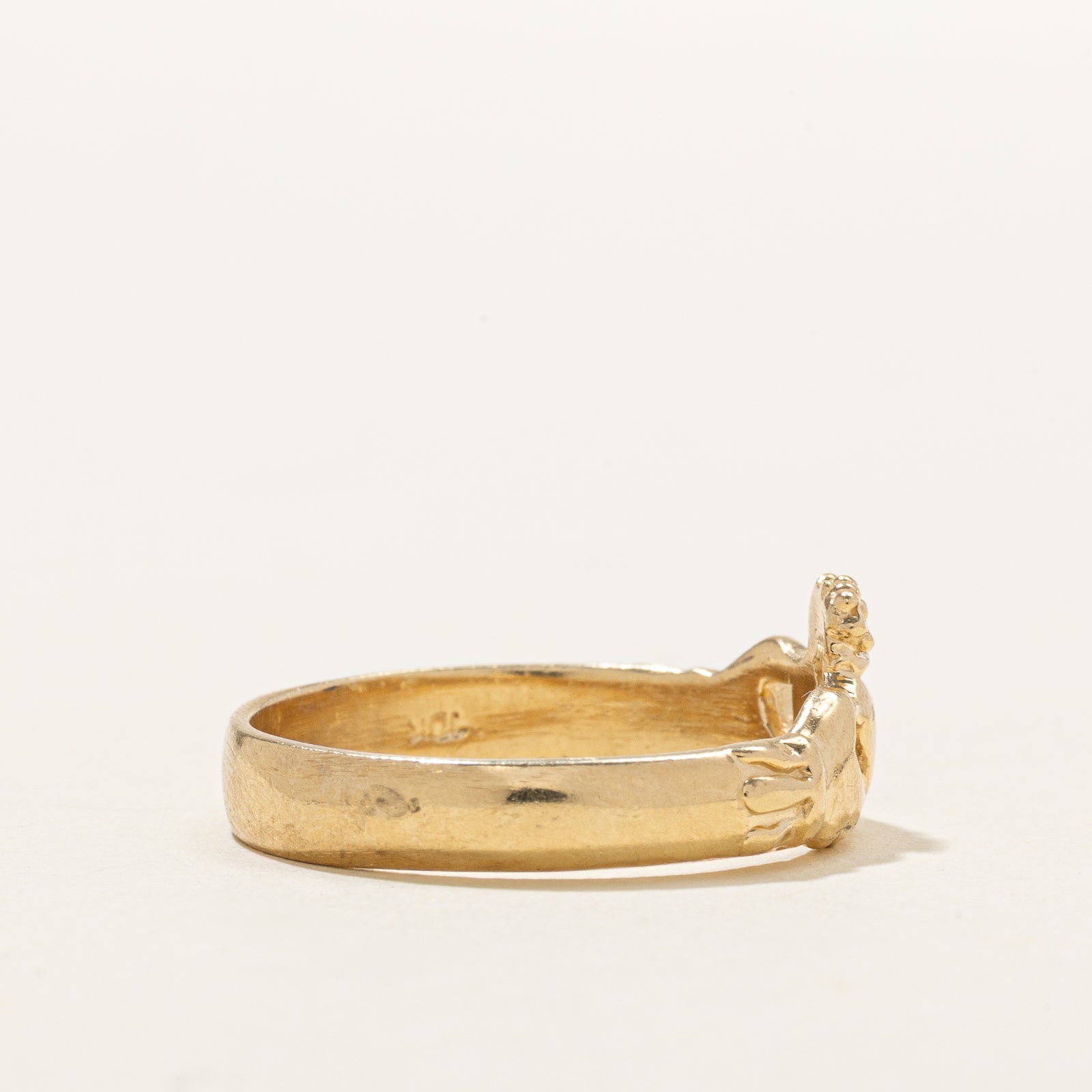 10K Yellow Gold Claddagh Ring | SZ 9.5