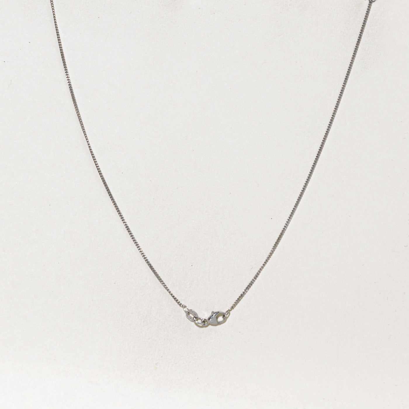 Platinum Curb Link Chain | 1.15mm | 16.5"