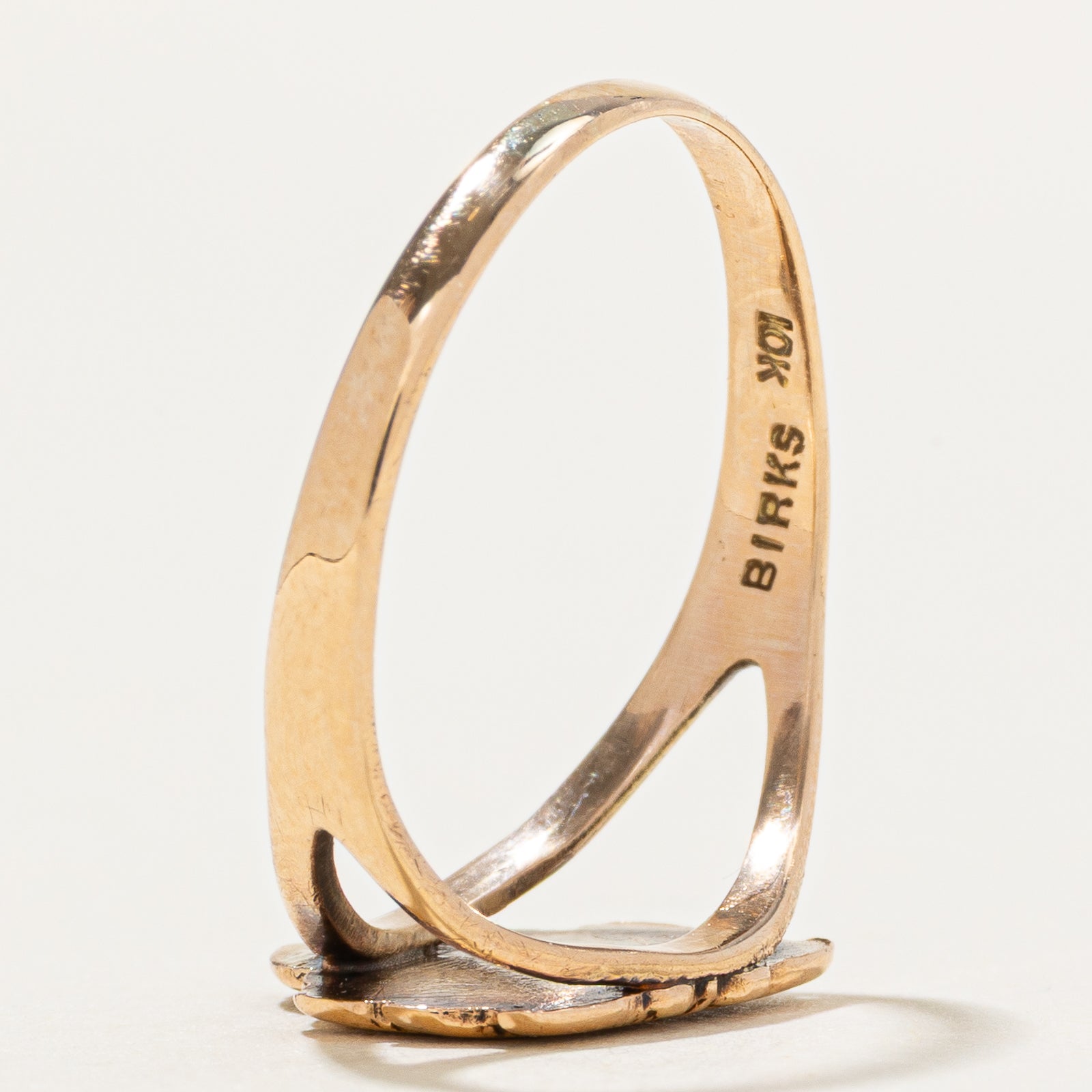 'Birks' 10k Yellow Gold Royal Canadian Navy Ring | SZ 6.5