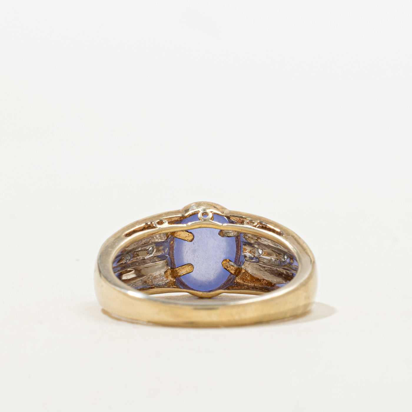 Bezel Set Lavender Jadeite & Diamond Ring | 0.96ct, 0.02ctw | SZ 6.0 |