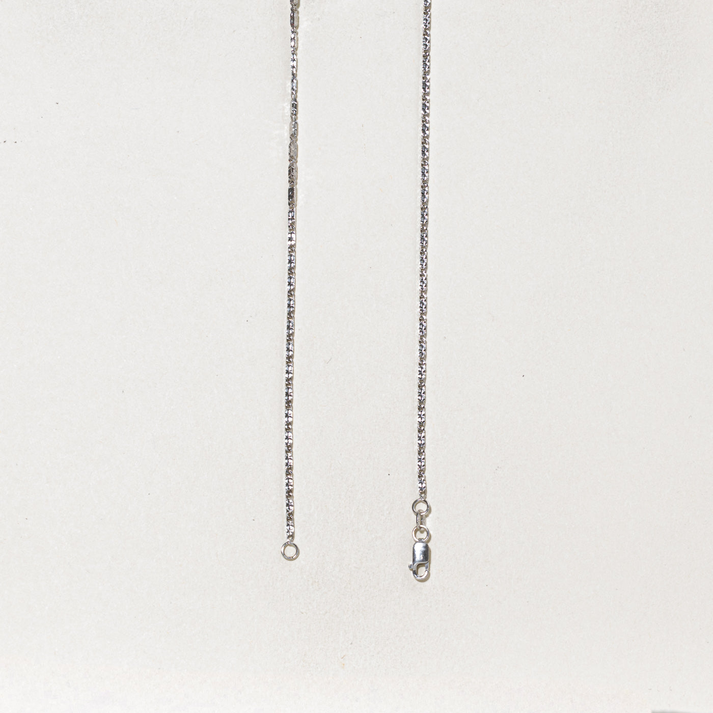 10k White Gold Diamond Cut Barleycorn Chain | 1.40mm | 20"