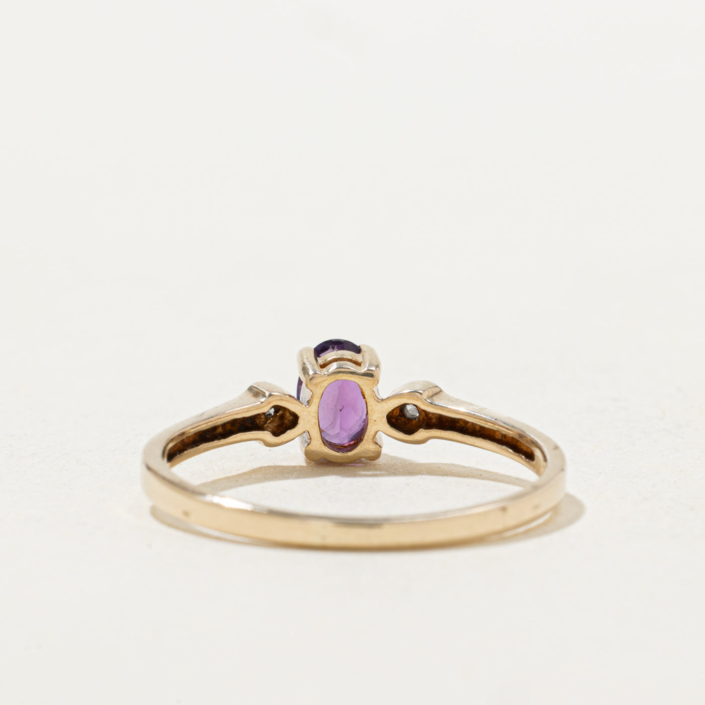 Amethyst & Diamond Heart Accent Ring | 0.34ct, 0.01ctw | SZ 7.5 |