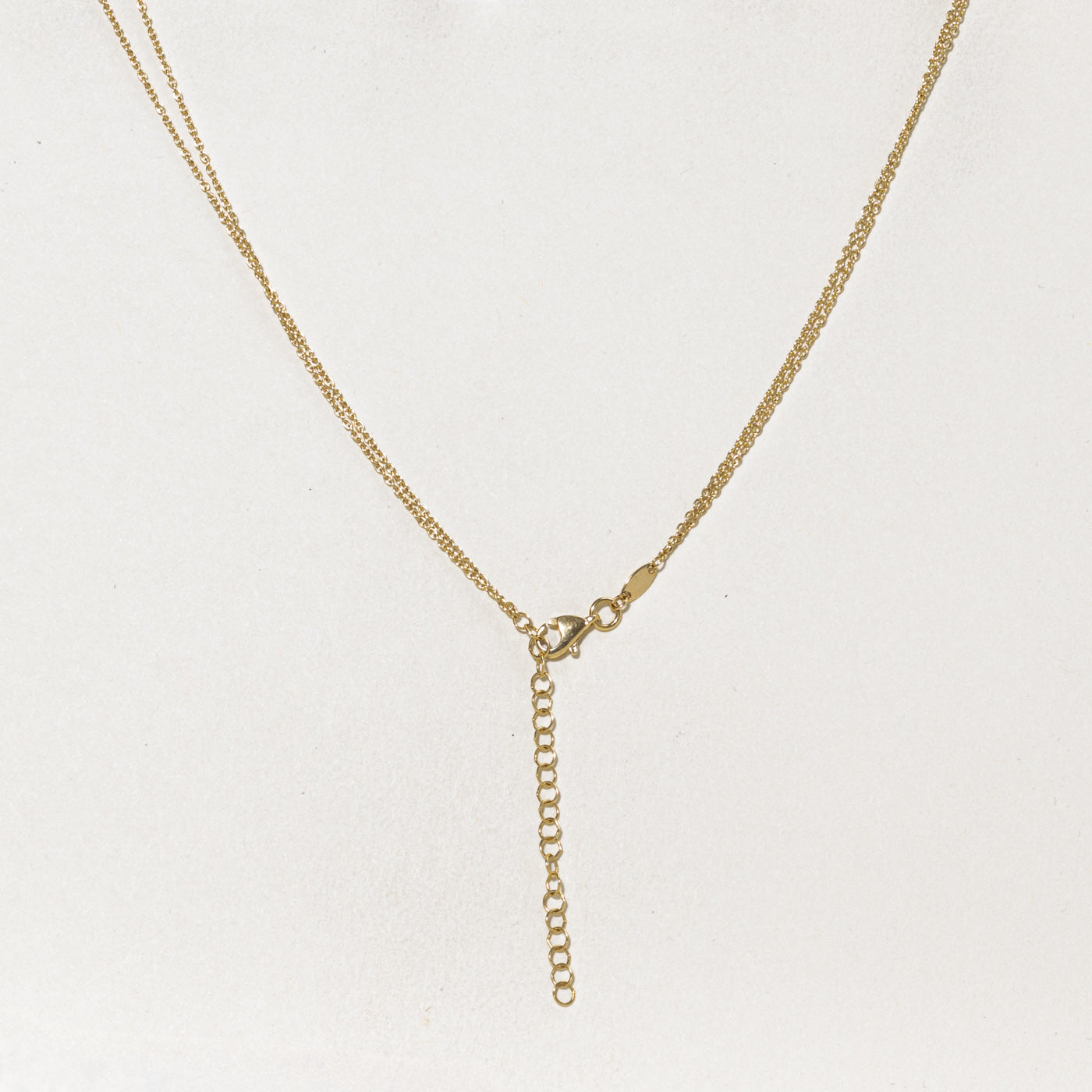14k Yellow Gold Adjustable Geometric Bead Necklace | 17.5"