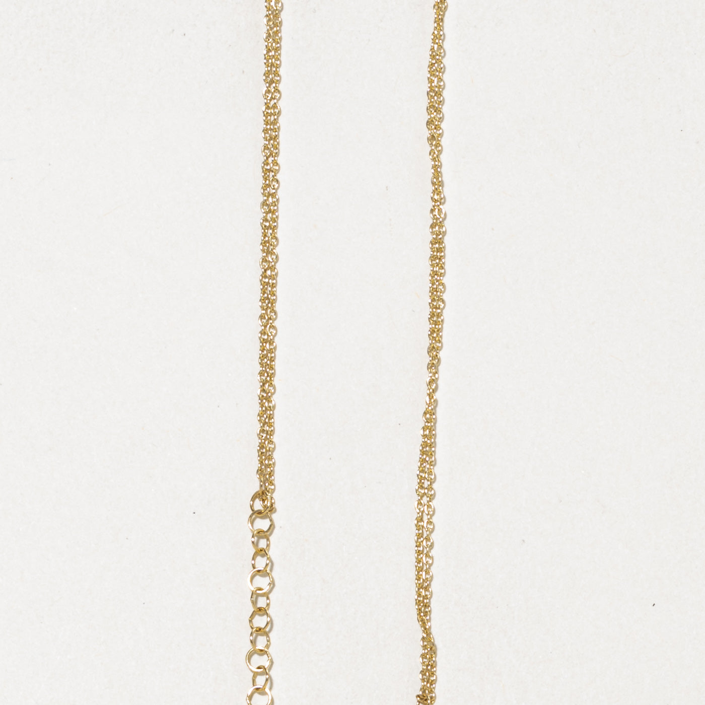 14k Yellow Gold Adjustable Geometric Bead Necklace | 17.5"