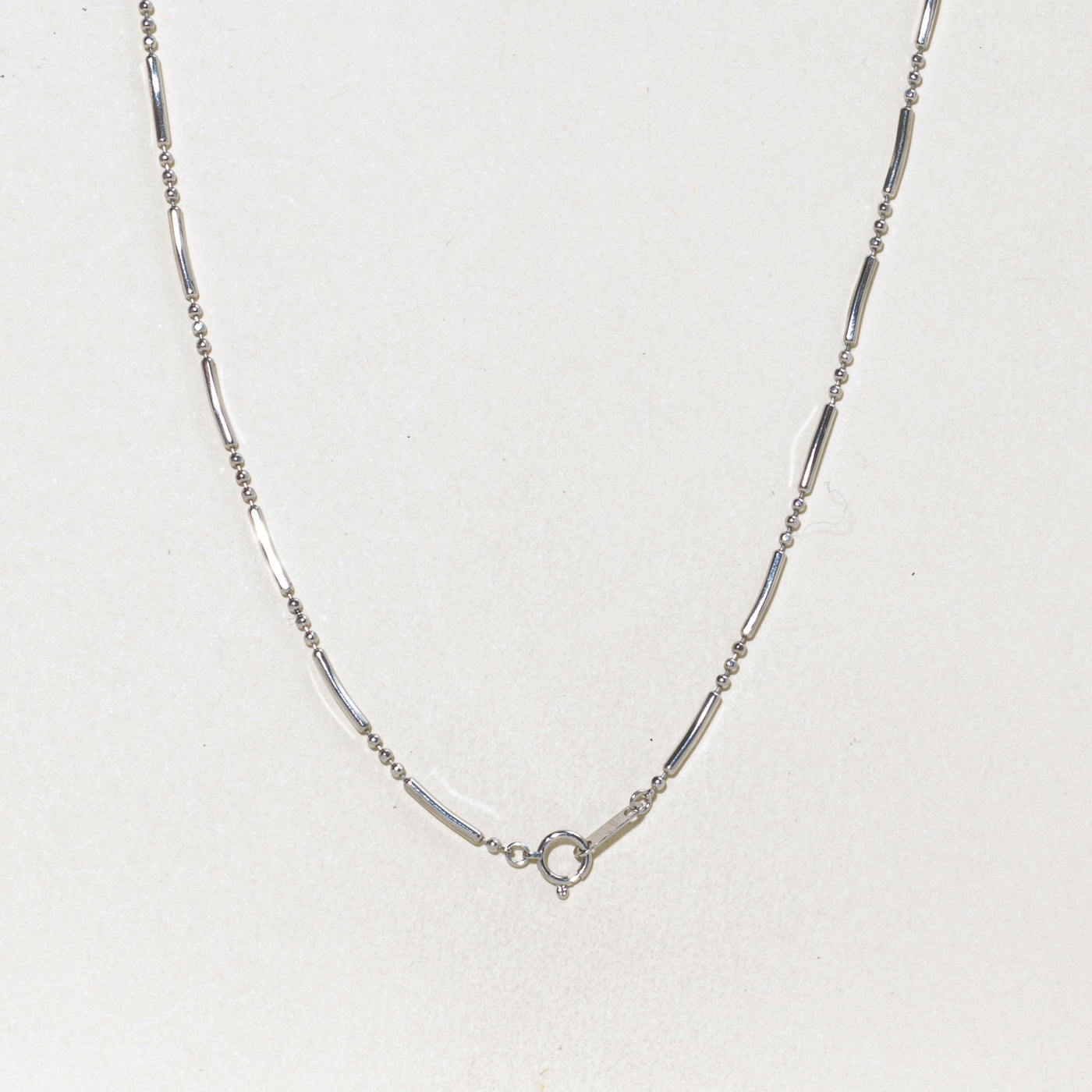 900 Platinum Bead Bar Link Chain | 1.50mm | 16"