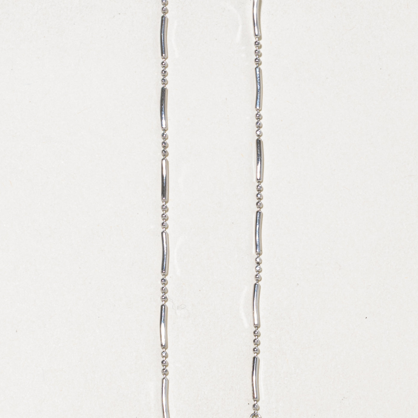 900 Platinum Bead Bar Link Chain | 1.50mm | 16"