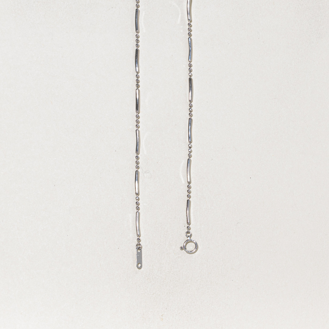 900 Platinum Bead Bar Link Chain | 1.50mm | 16"