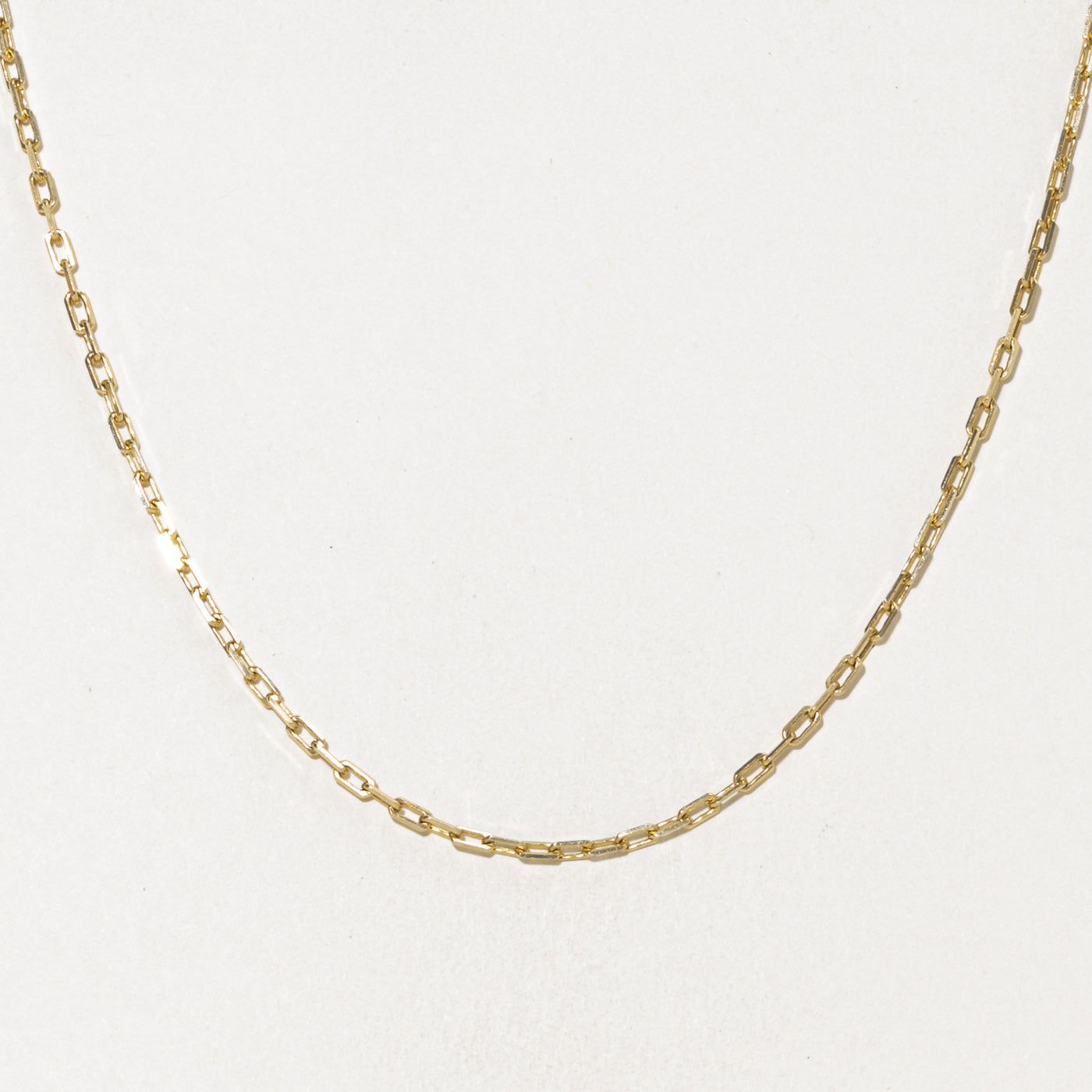 14k Yellow Gold Paperclip Chain | 2.40mm | 16"