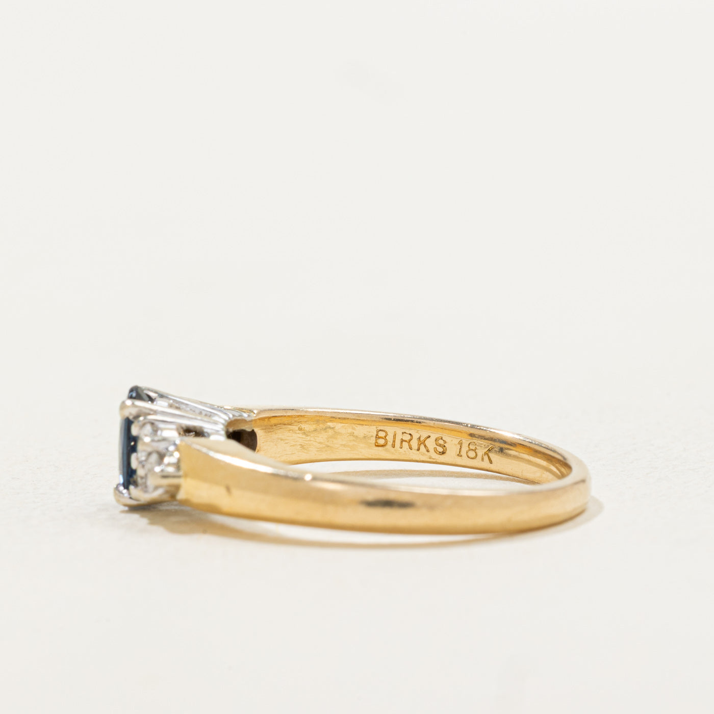 Oval Cut Sapphire & Diamond Accented Ring | 0.40ct, 0.18ctw | SZ 6.75 |