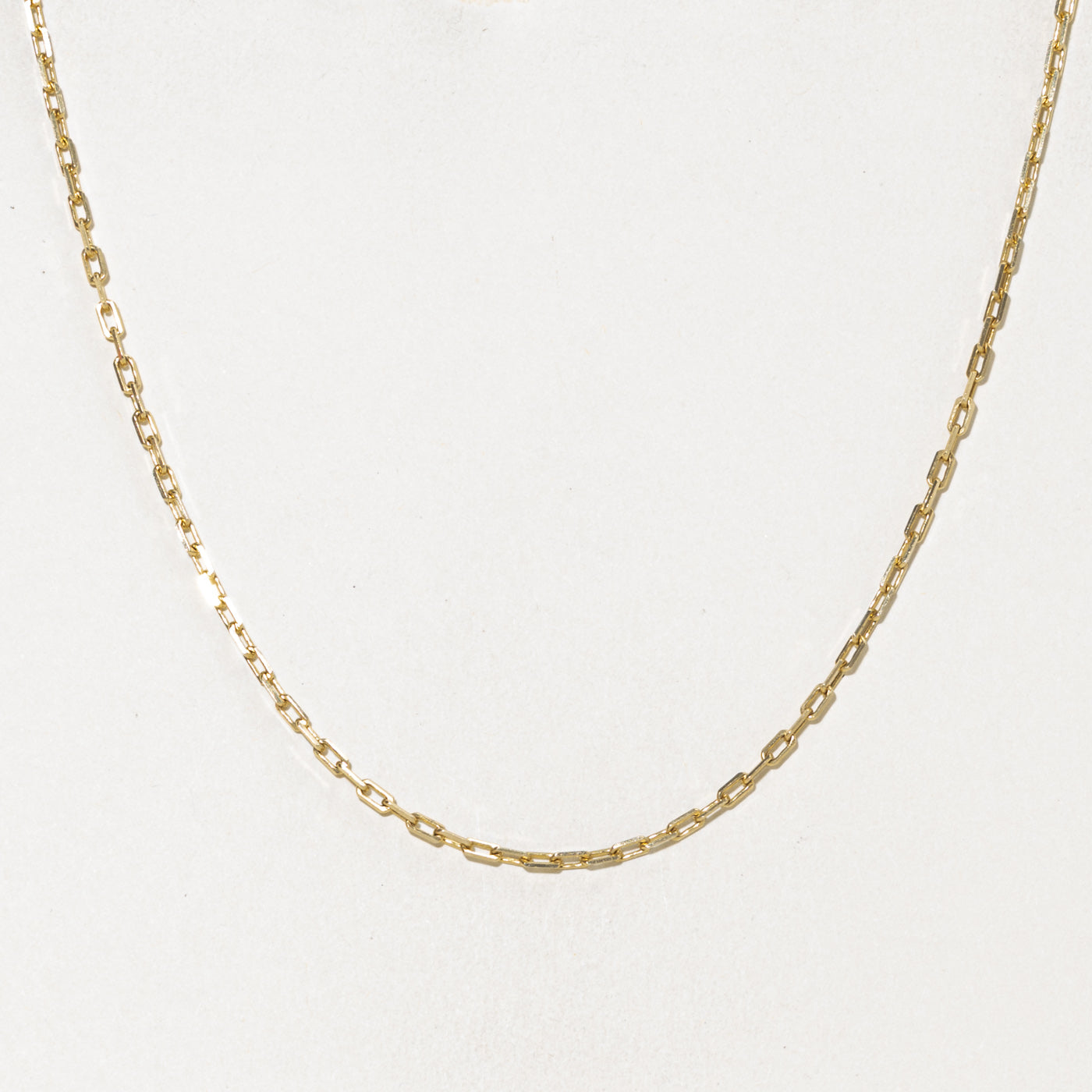 14k Yellow Gold Paperclip Chain | 2.40mm | 16"
