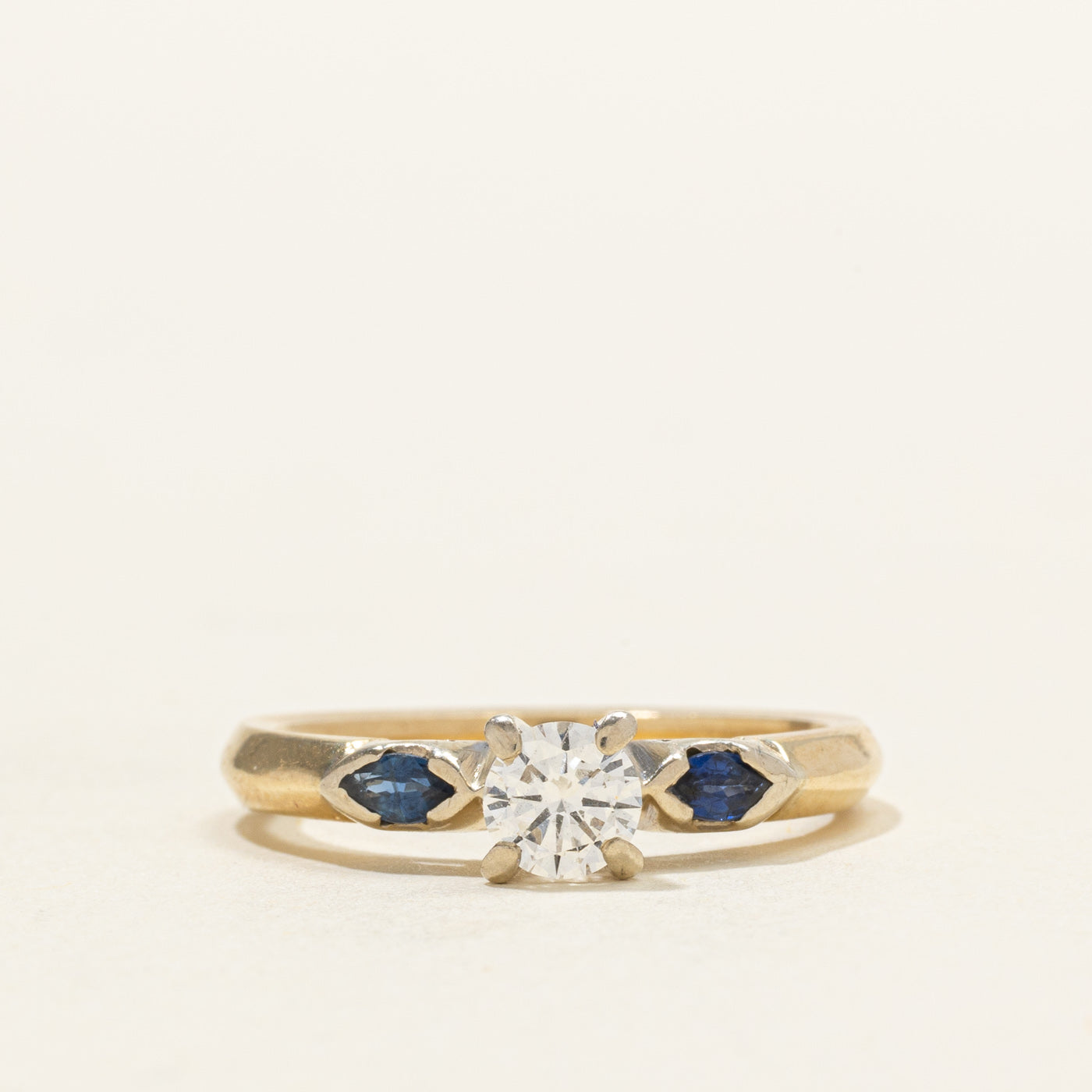 Diamond & Sapphire Accented Geometric Ring | 0.32ct, 0.08ctw | SZ 6.25